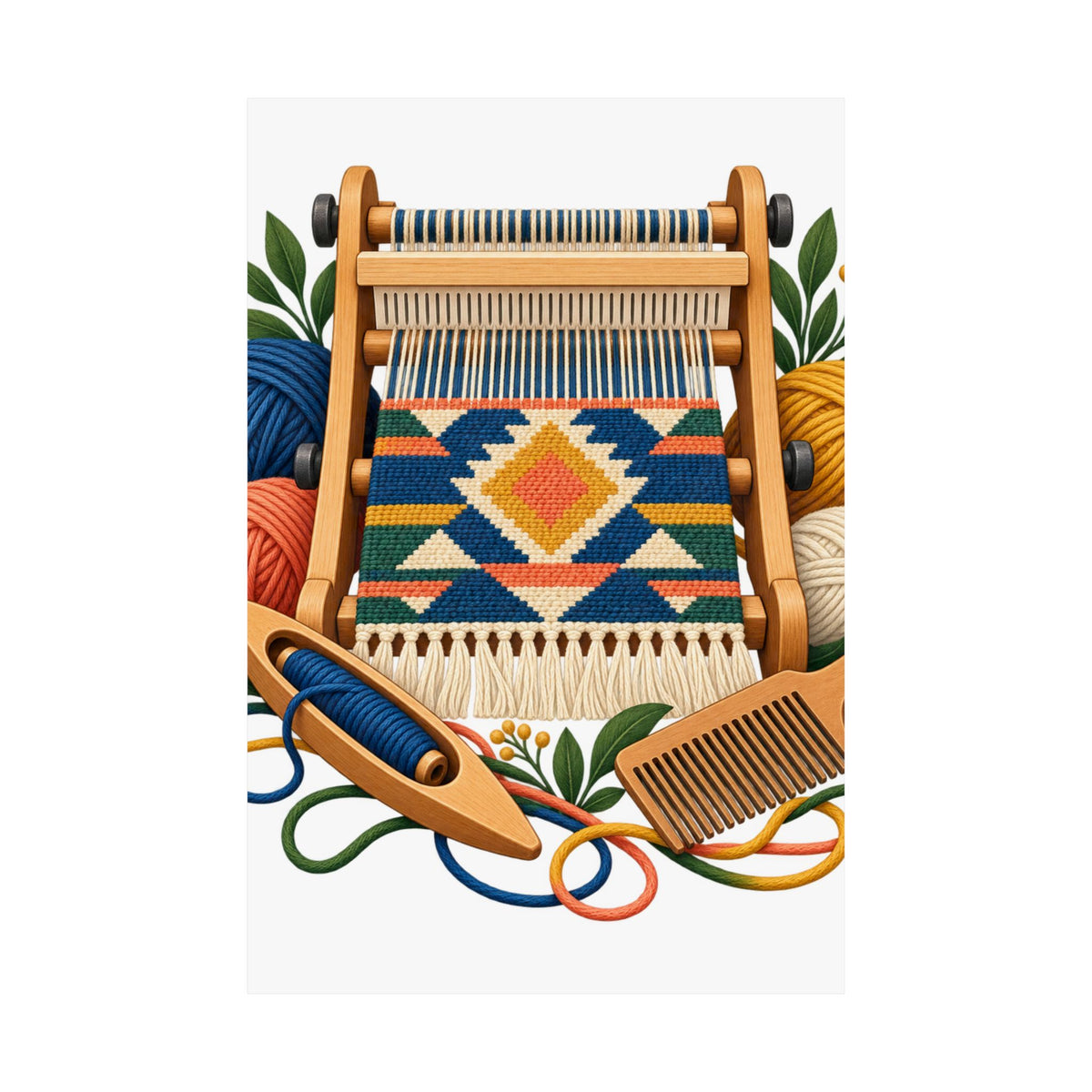 Geometric Hand Weaving Workshop Poster