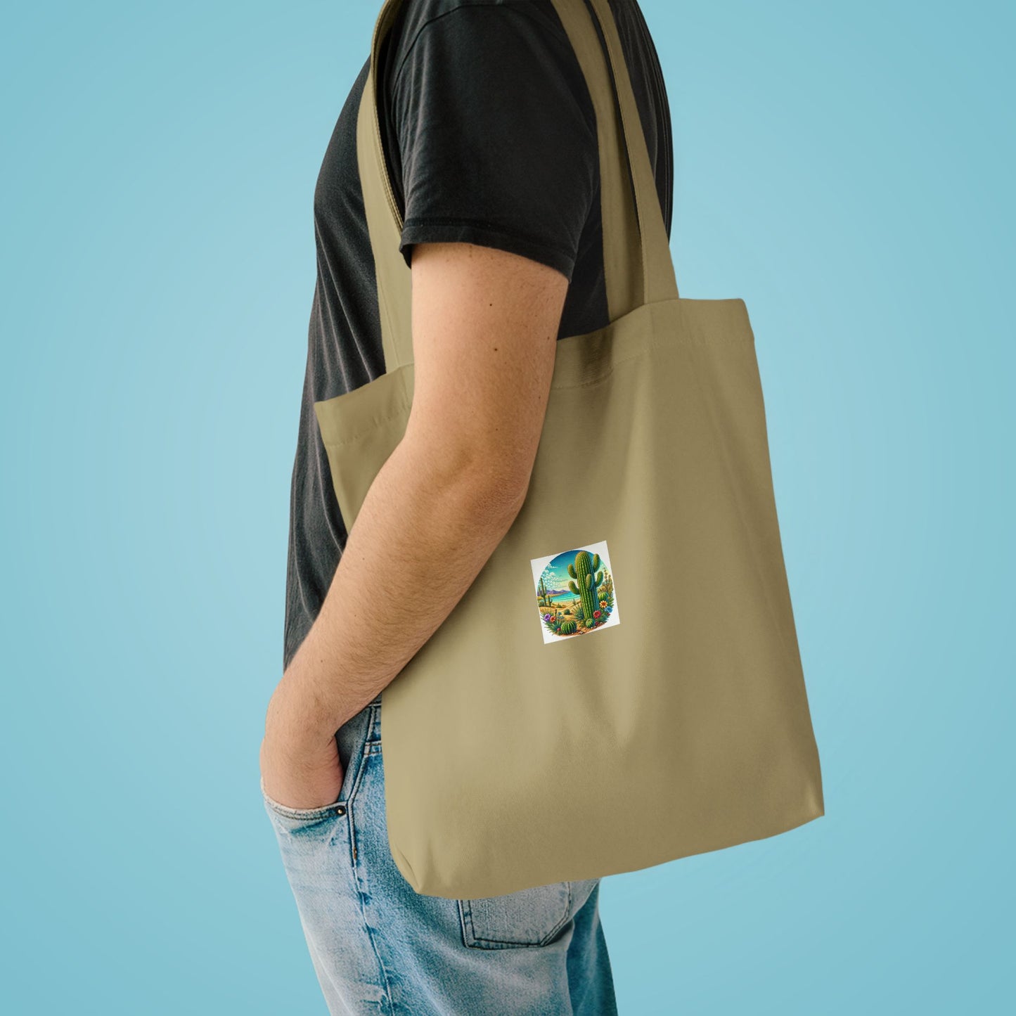 Desert Cactus Bloom Garden Tote Bag Botanical Plant Lover Gift