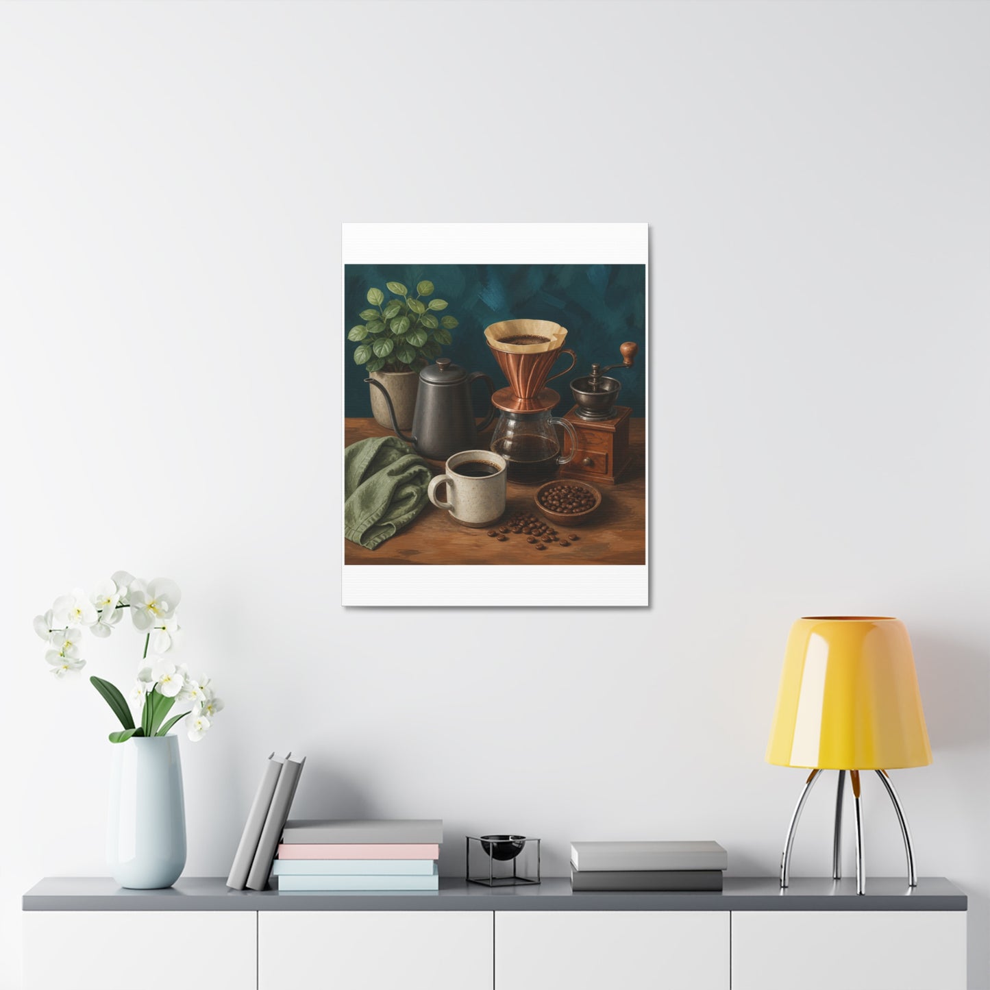 Warm Home Coffee Brewing Art Canvas Art