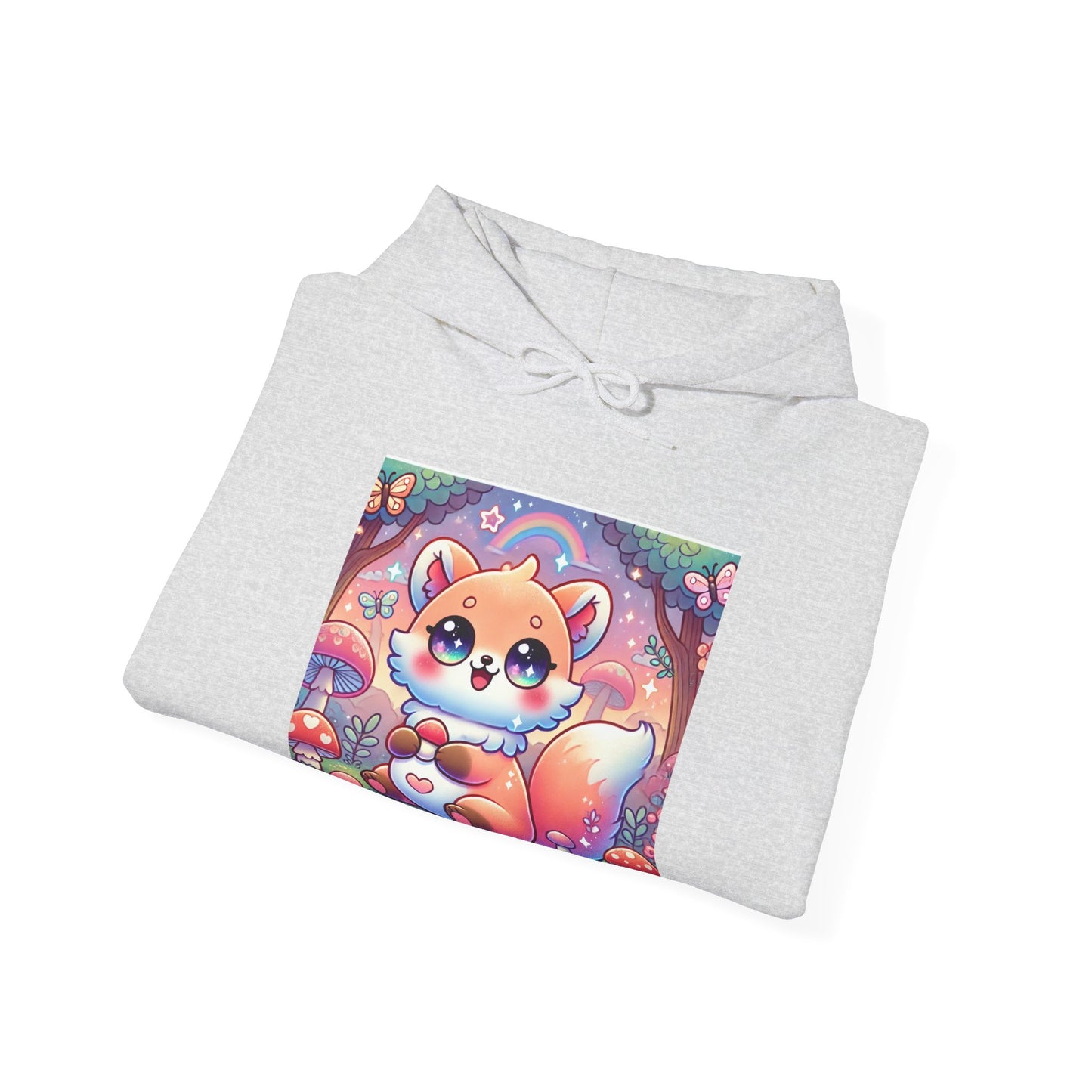 Pastel Woodland Fox Mushroom Kawaii Hoodie