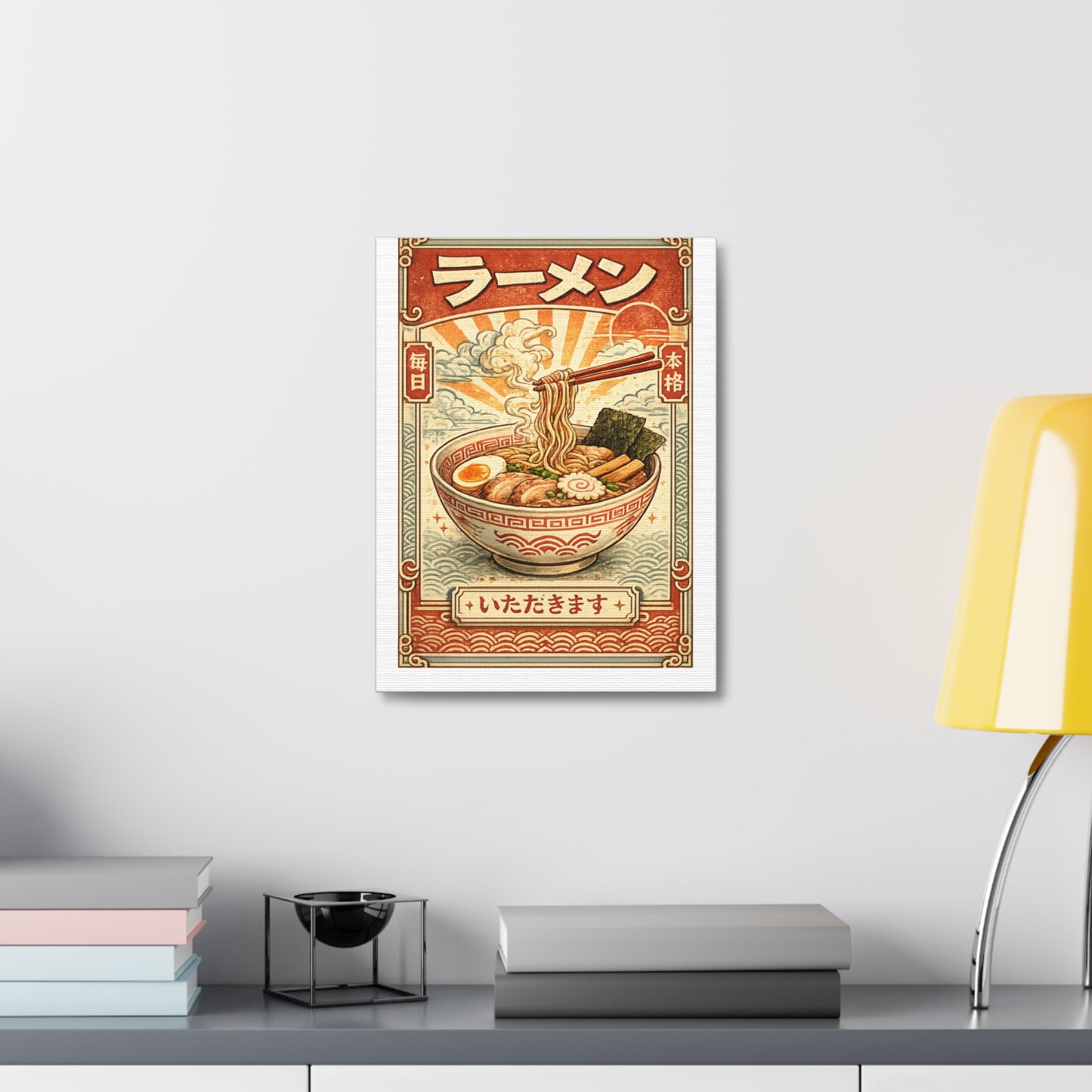 Vintage Ramen Bowl Japanese Food Canvas Art