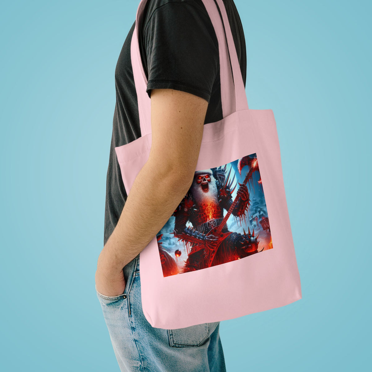 Heavy Metal Santa Holiday Concert Holiday Tote Bag