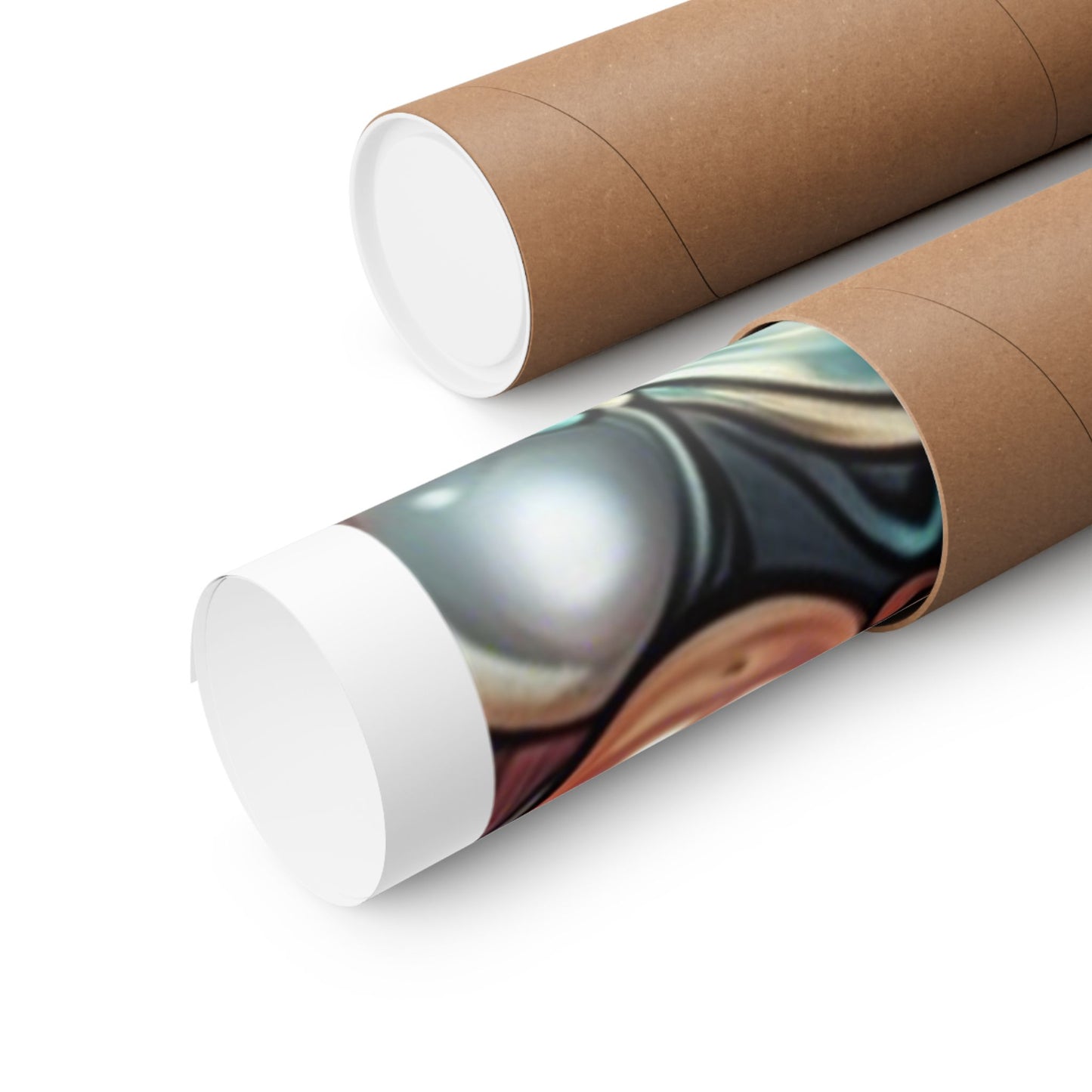 Glossy Orb Marble Abstract Gift Art Poster