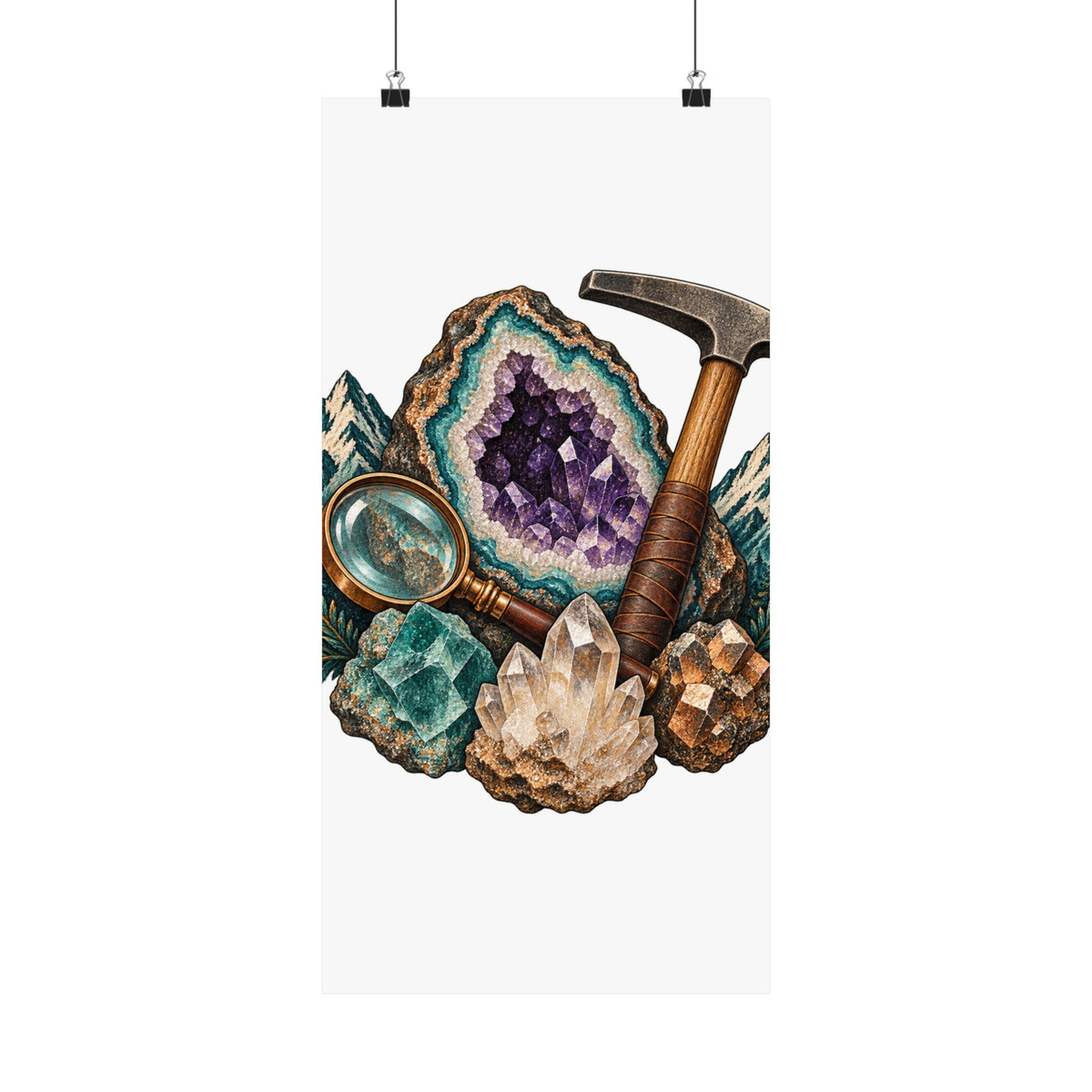 Vintage Geode and Rockhounding Field Kit Poster