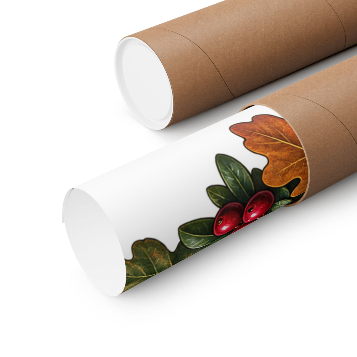Autumn Oak Lantern and Acorns Poster