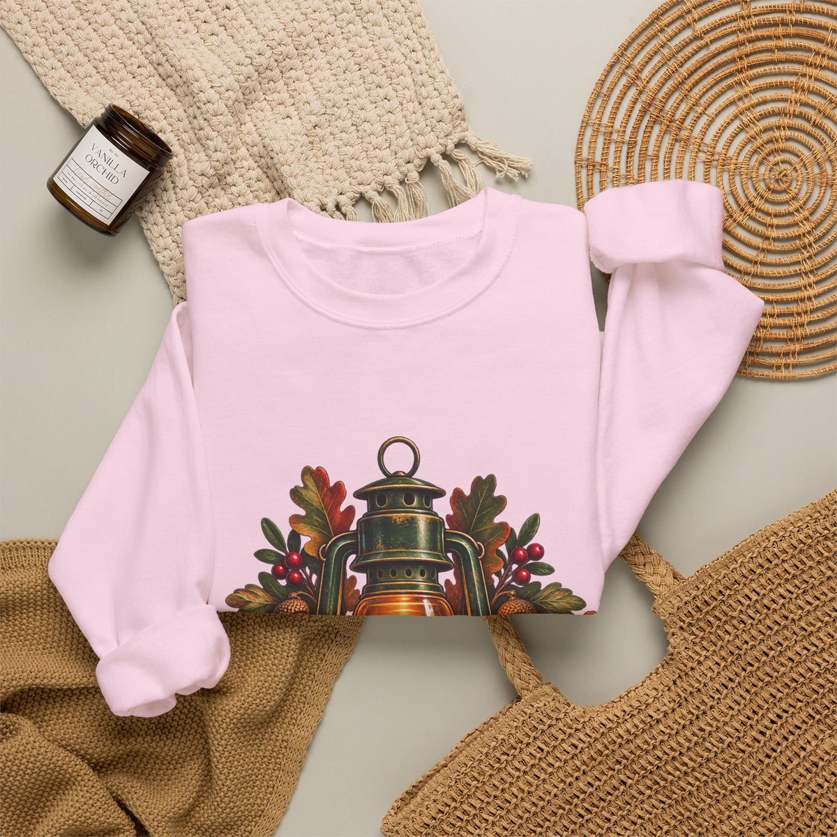 Autumn Oak Lantern and Acorns Sweatshirt