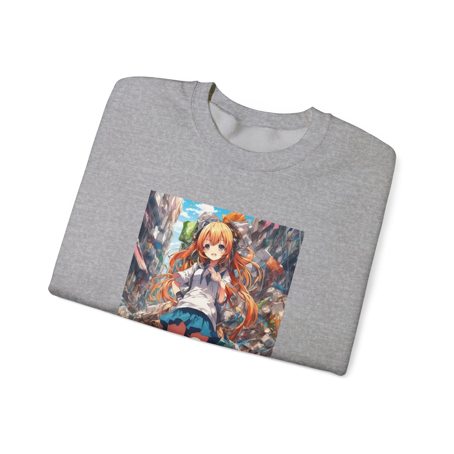 Recycling Rescue Anime Heroine Eco Street Art Sweatshirt