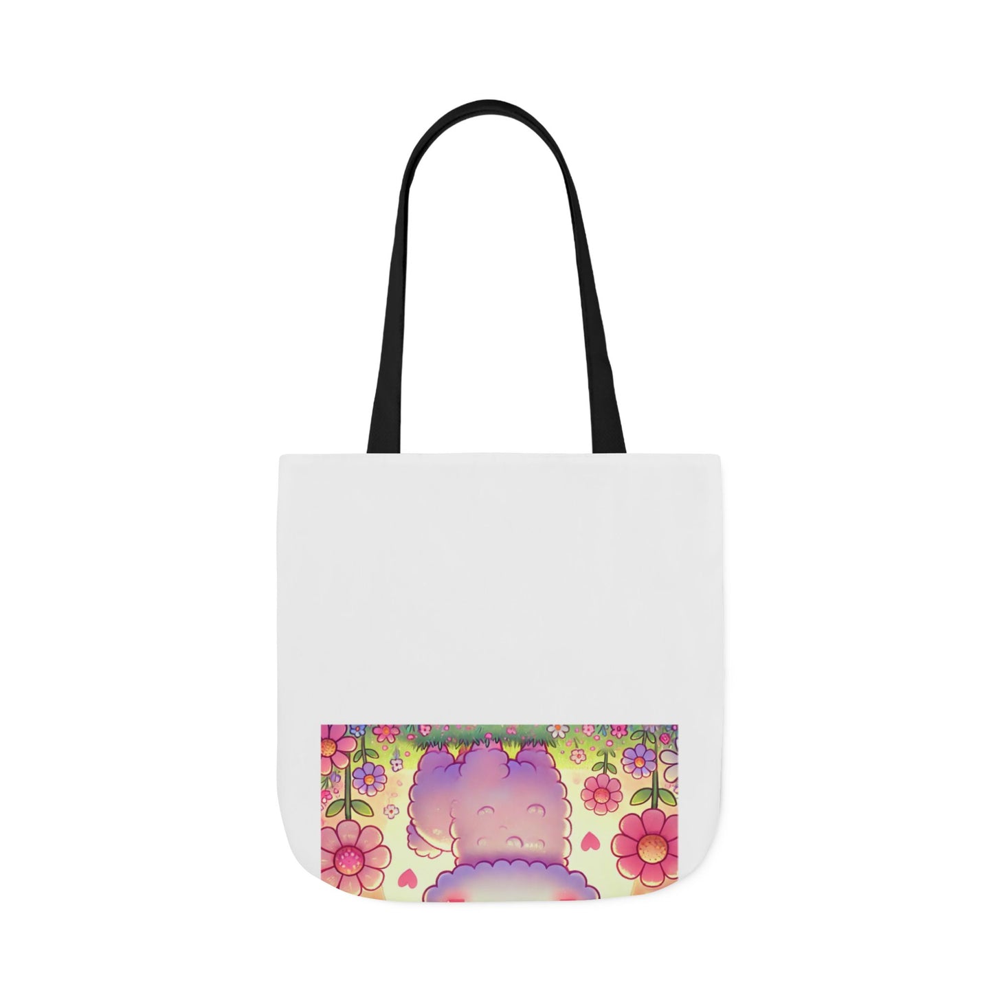 Pastel Floral Alpaca Garden Kawaii Canvas Tote Bag