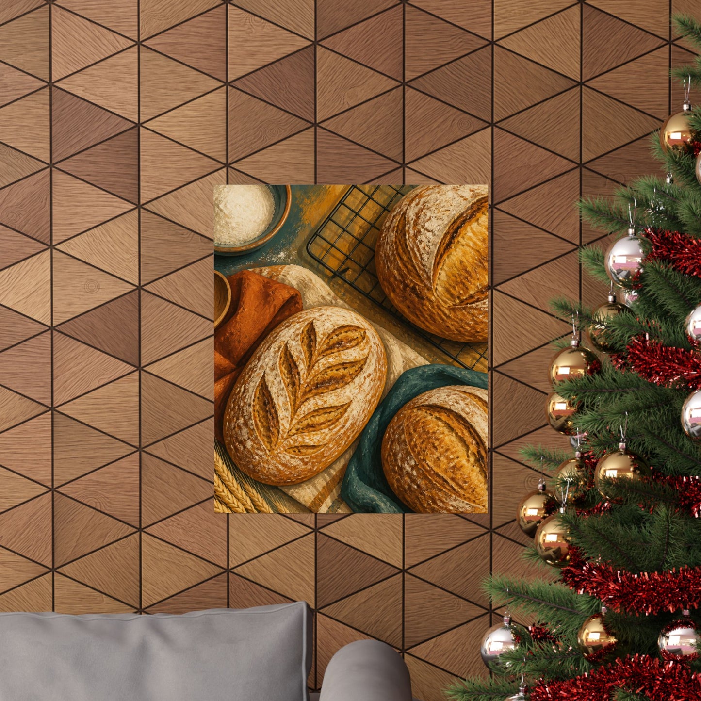 Artisan Bread Baking Still Life Poster