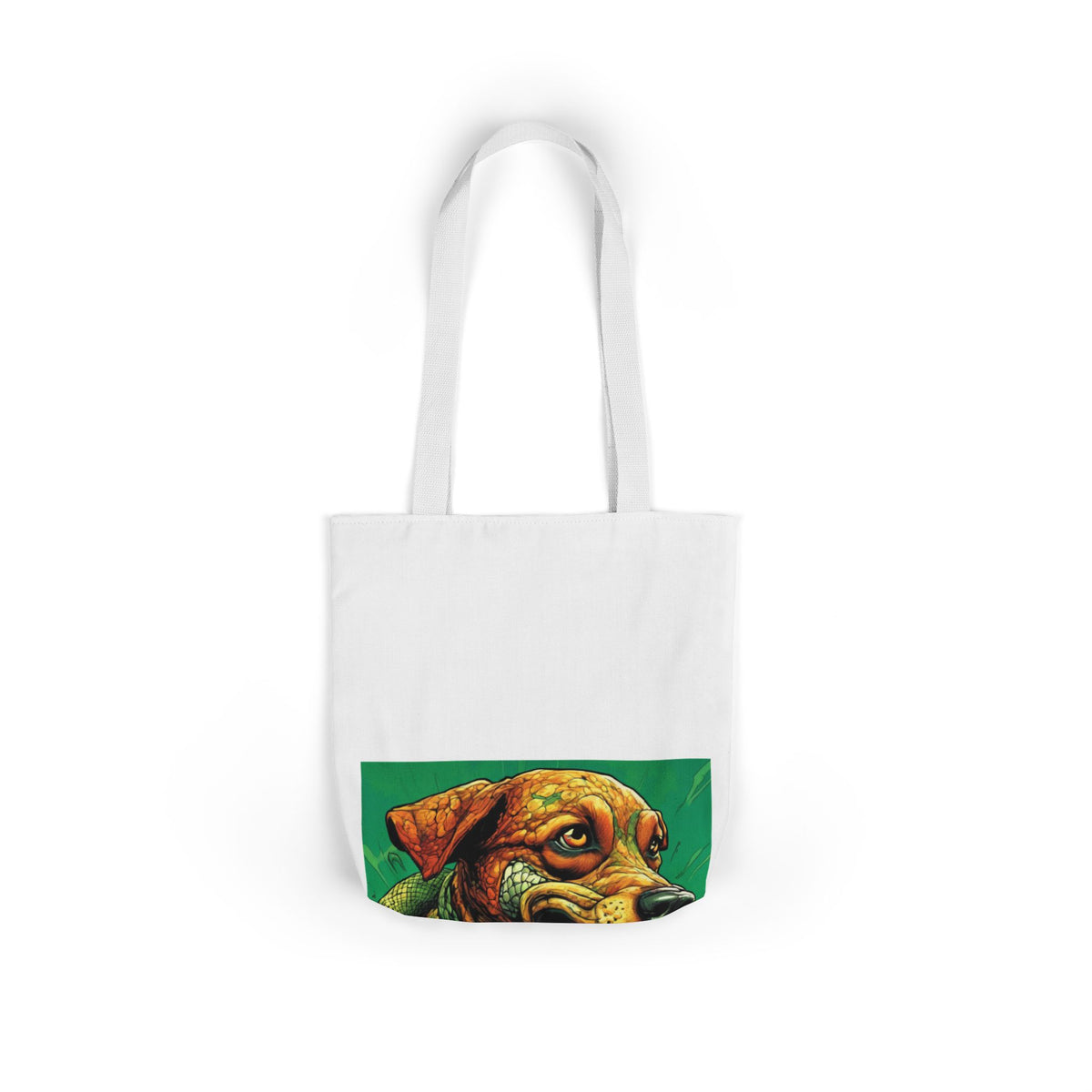 Serpent Guardian Dog Bold Fantasy Creature Tote Bag