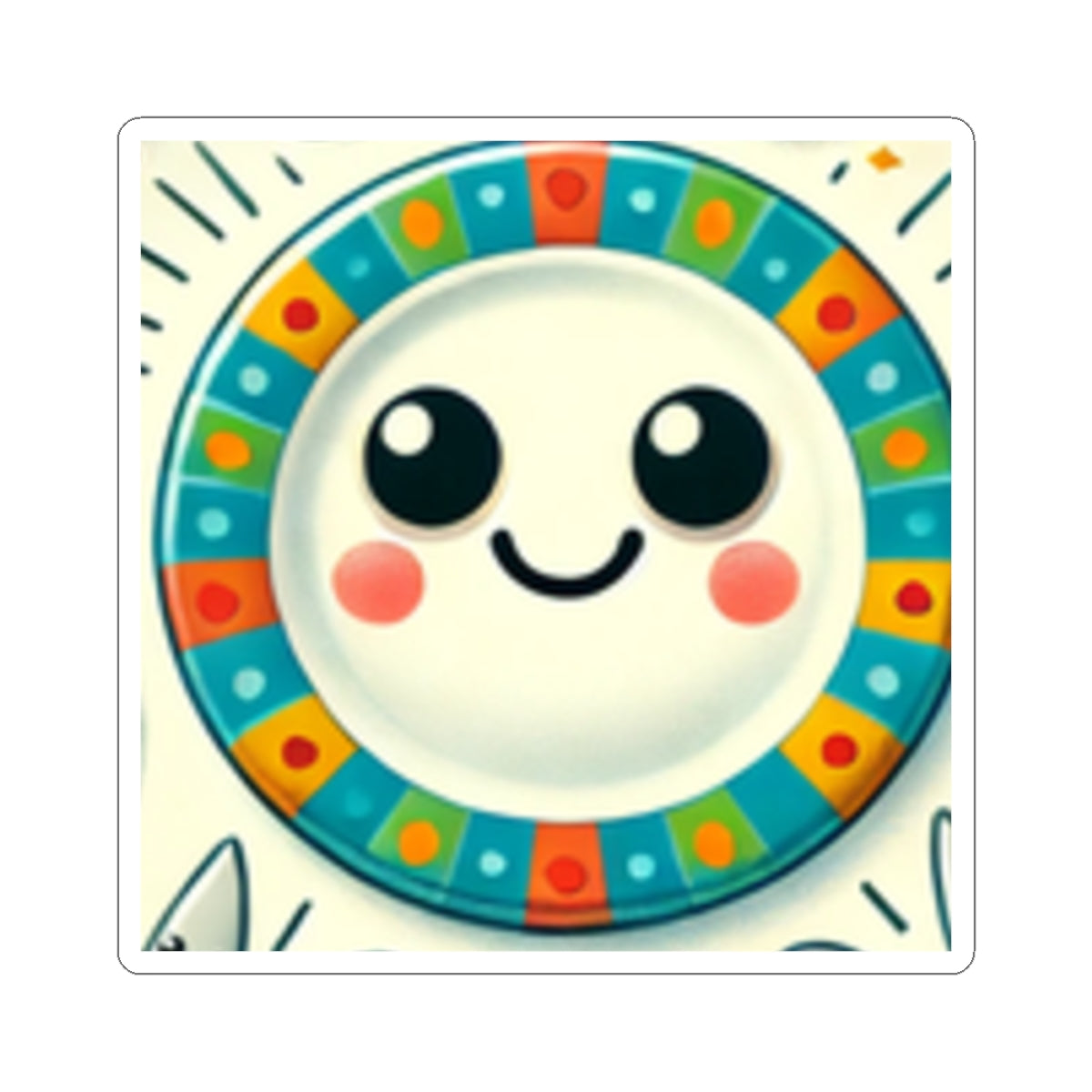 Happy Little Kitchen Club Kawaii Food Sticker for Laptop Water Bottle