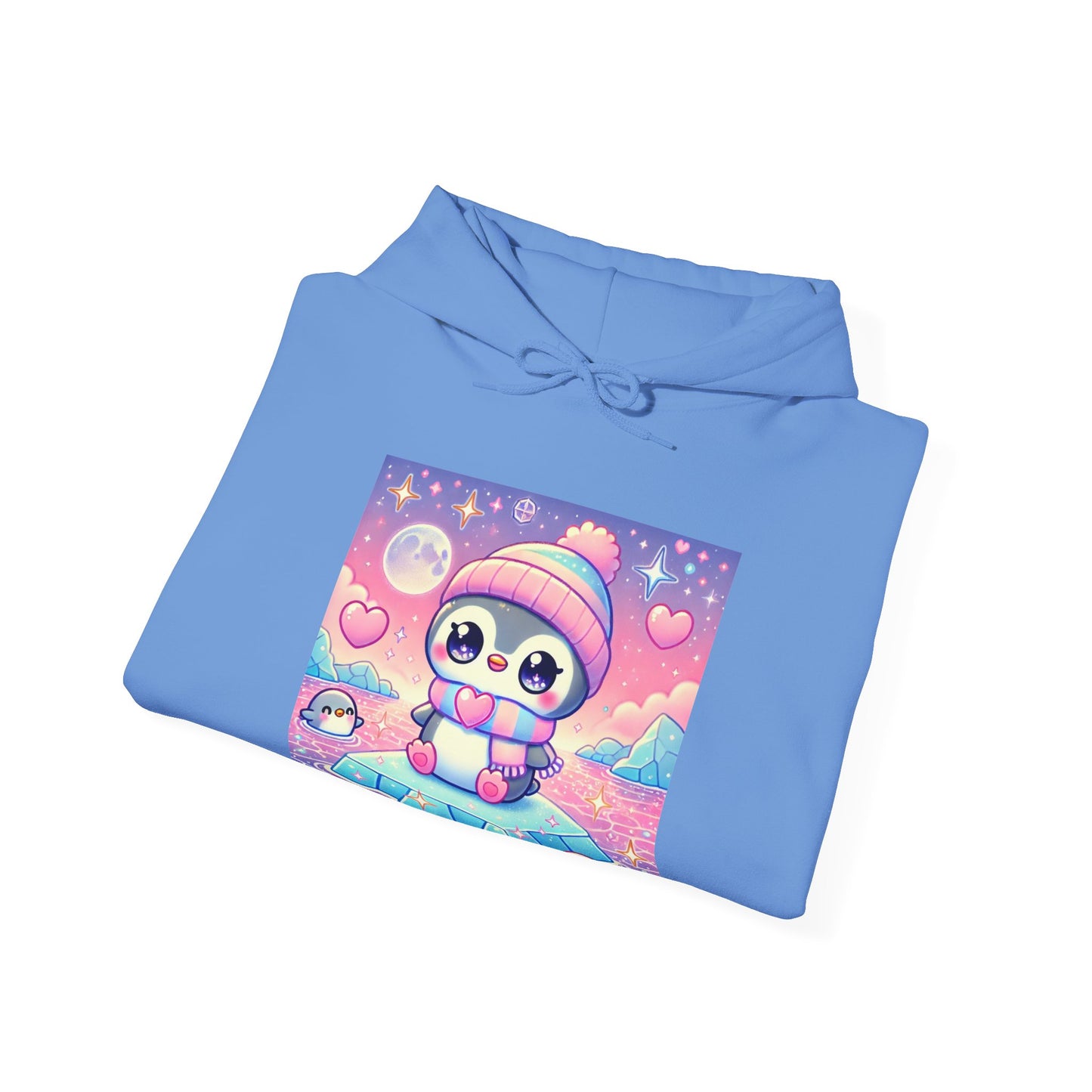 Cute Winter Penguin Ice Floe Kawaii Art Hoodie