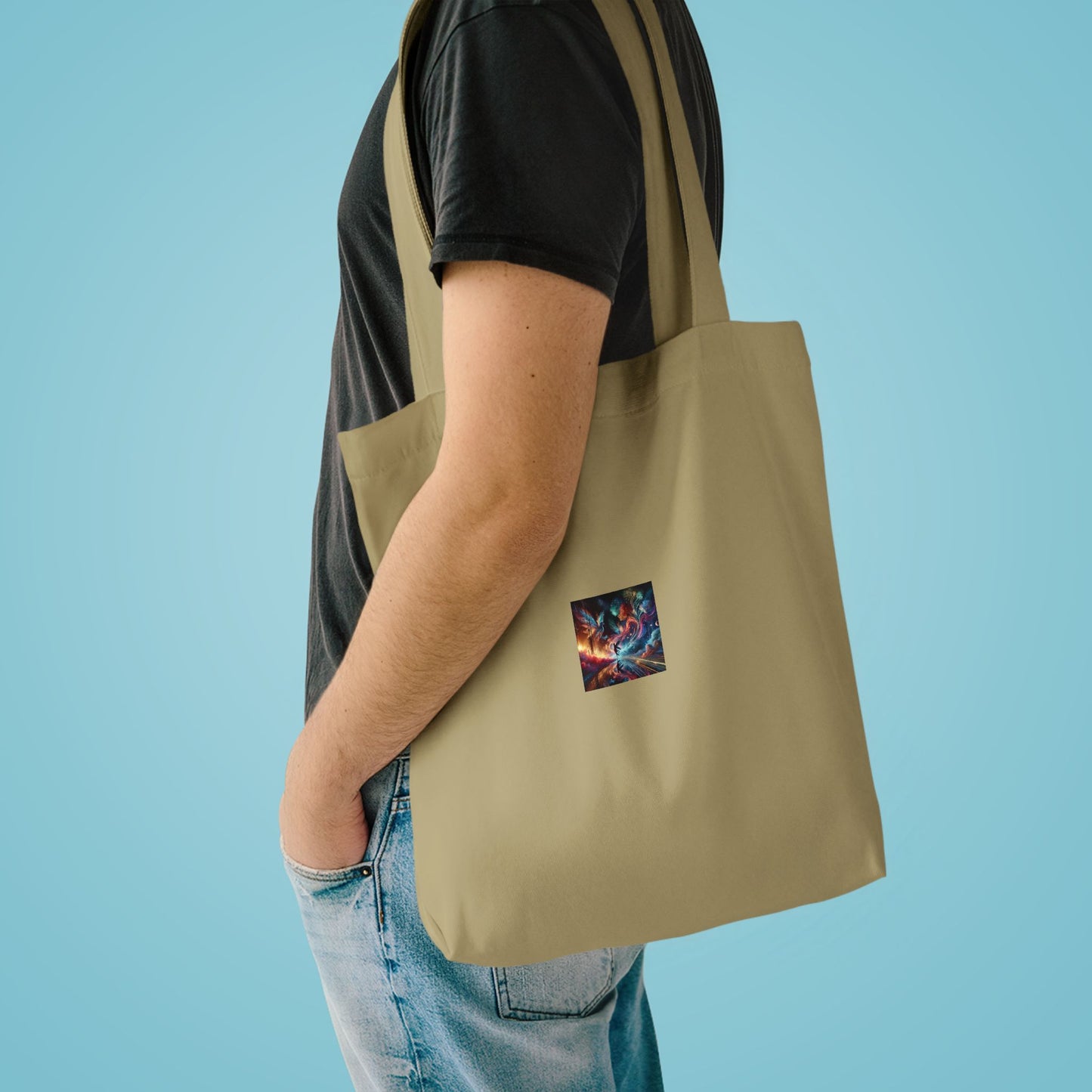 Cosmic Aurora Dancer Dreamscape Celestial Art Tote Bag