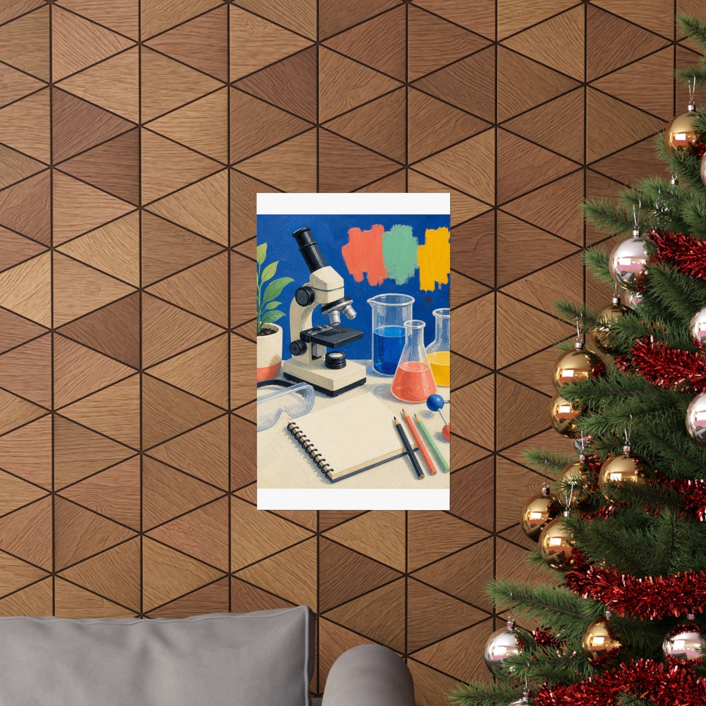 Colorful Science Lab Learning Art Poster
