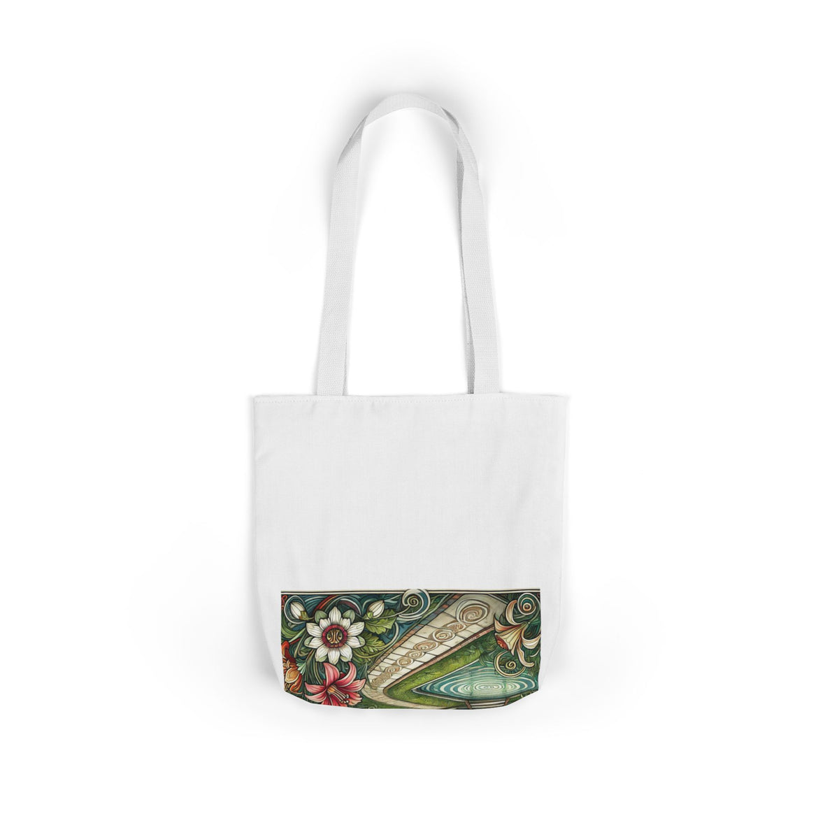 Botanical Gazebo Garden Art Nouveau Canvas Tote Bag