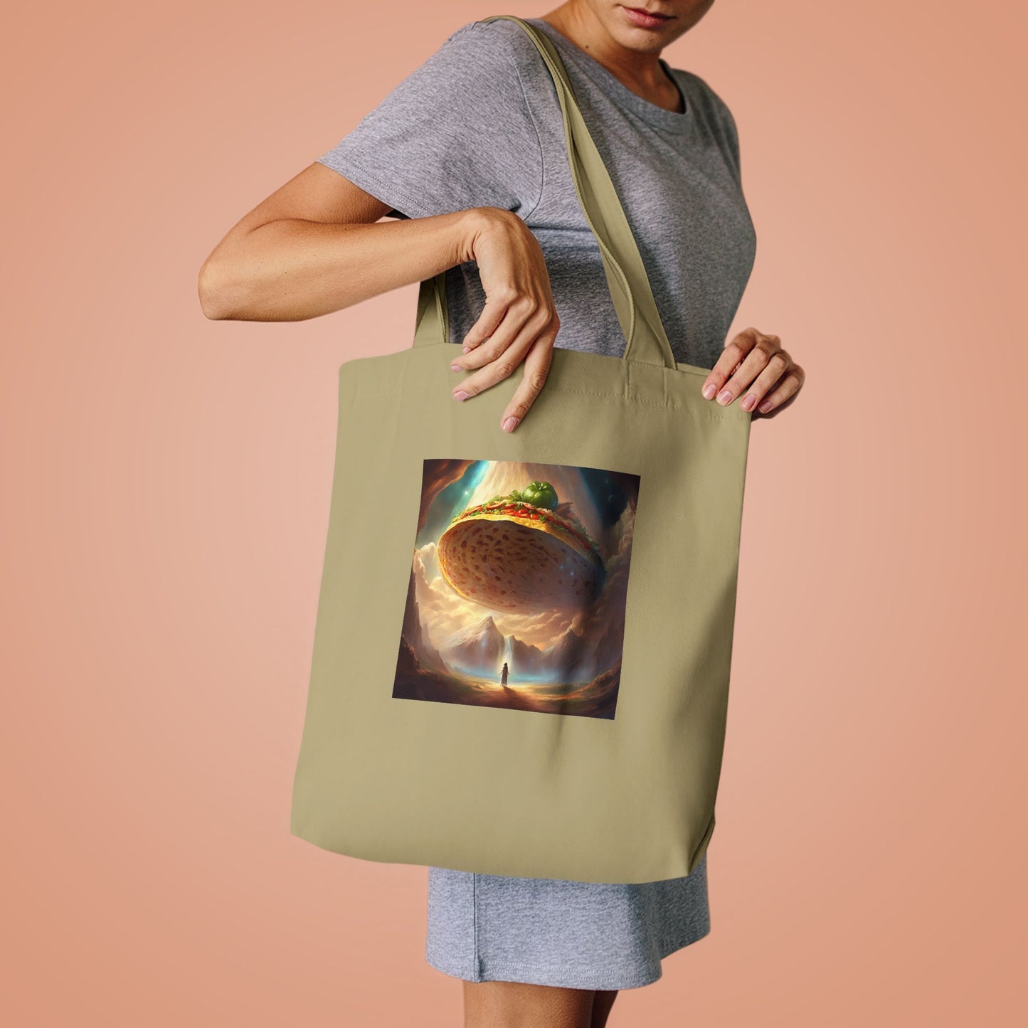 Cosmic Taco UFO Surreal Food Fantasy Art Tote Bag