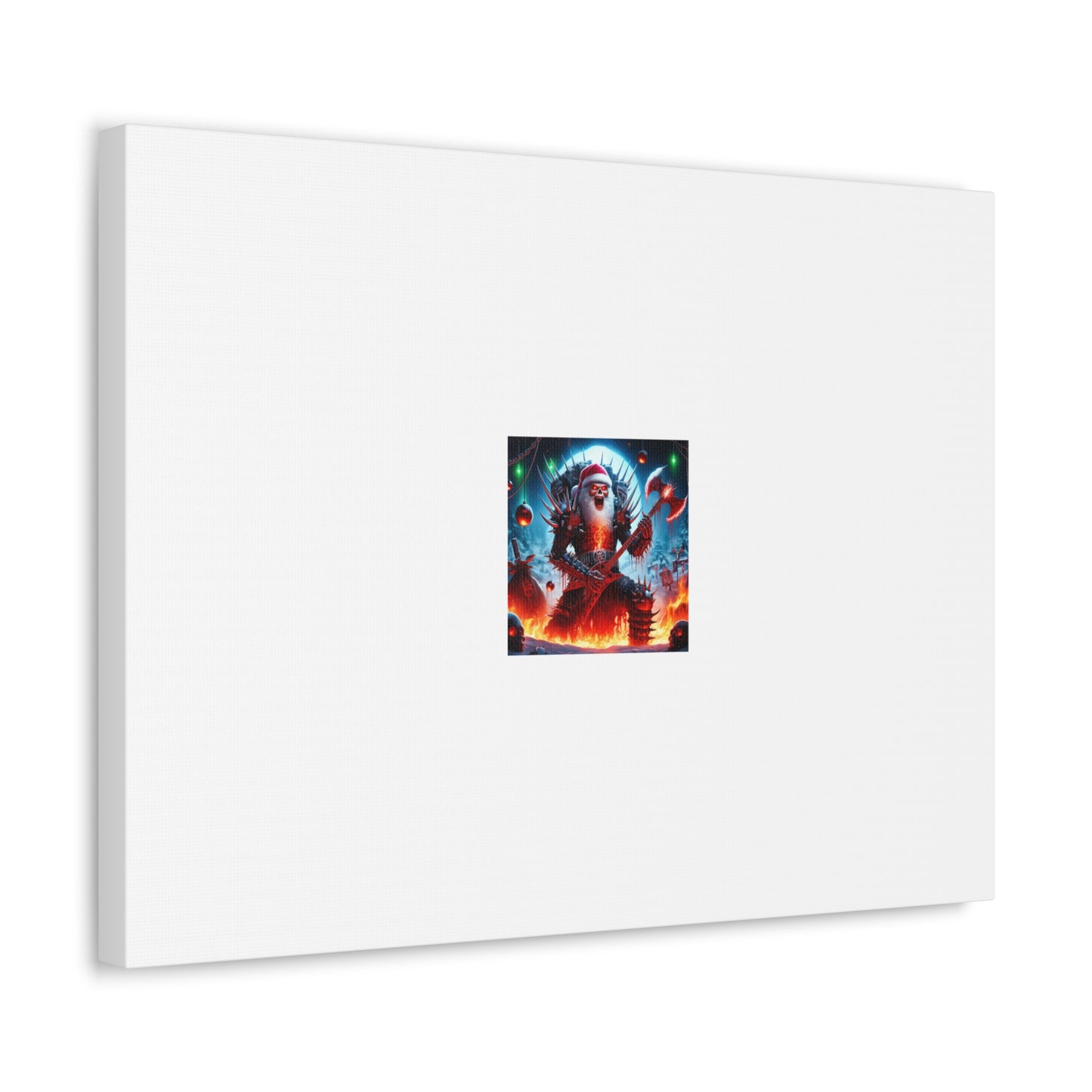 Heavy Metal Santa Holiday Concert Dark Holiday Canvas Art