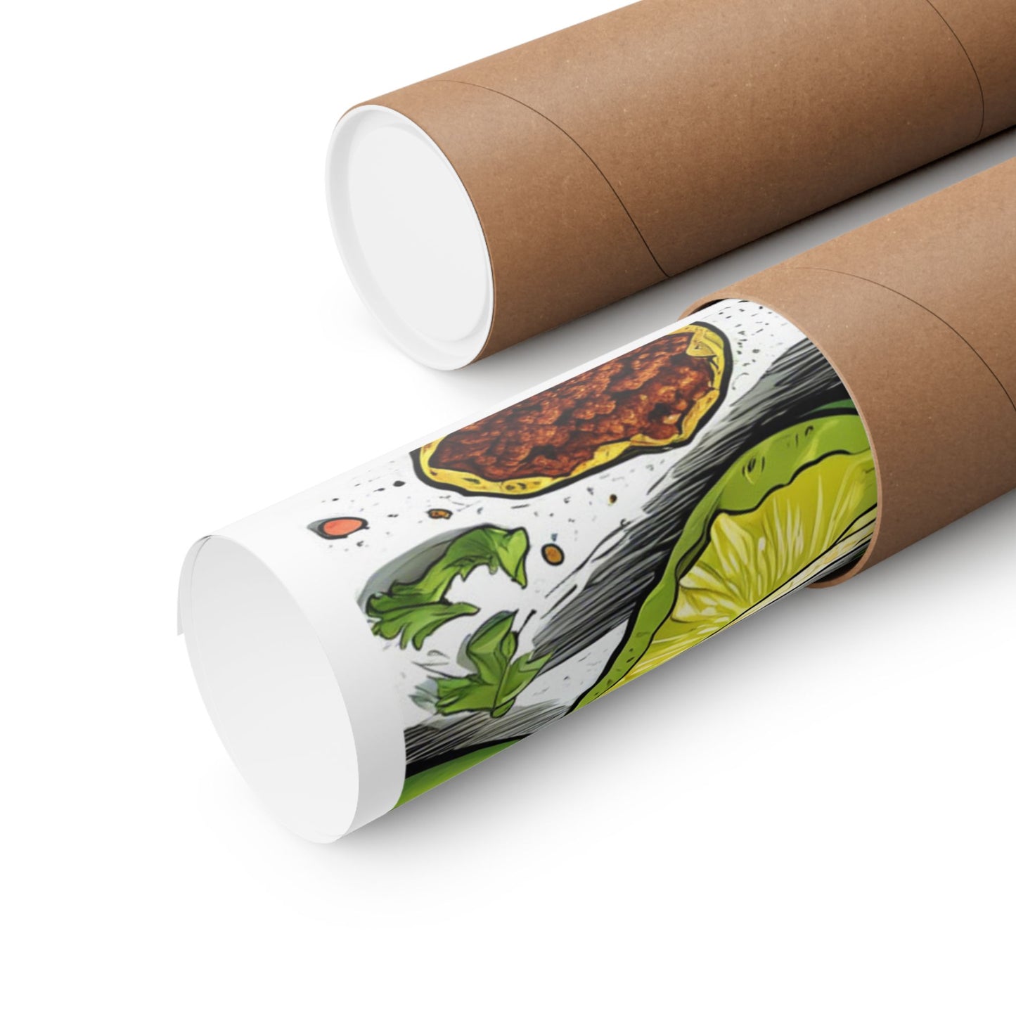 Bold Taco Illustration Foodie Gift Art Poster