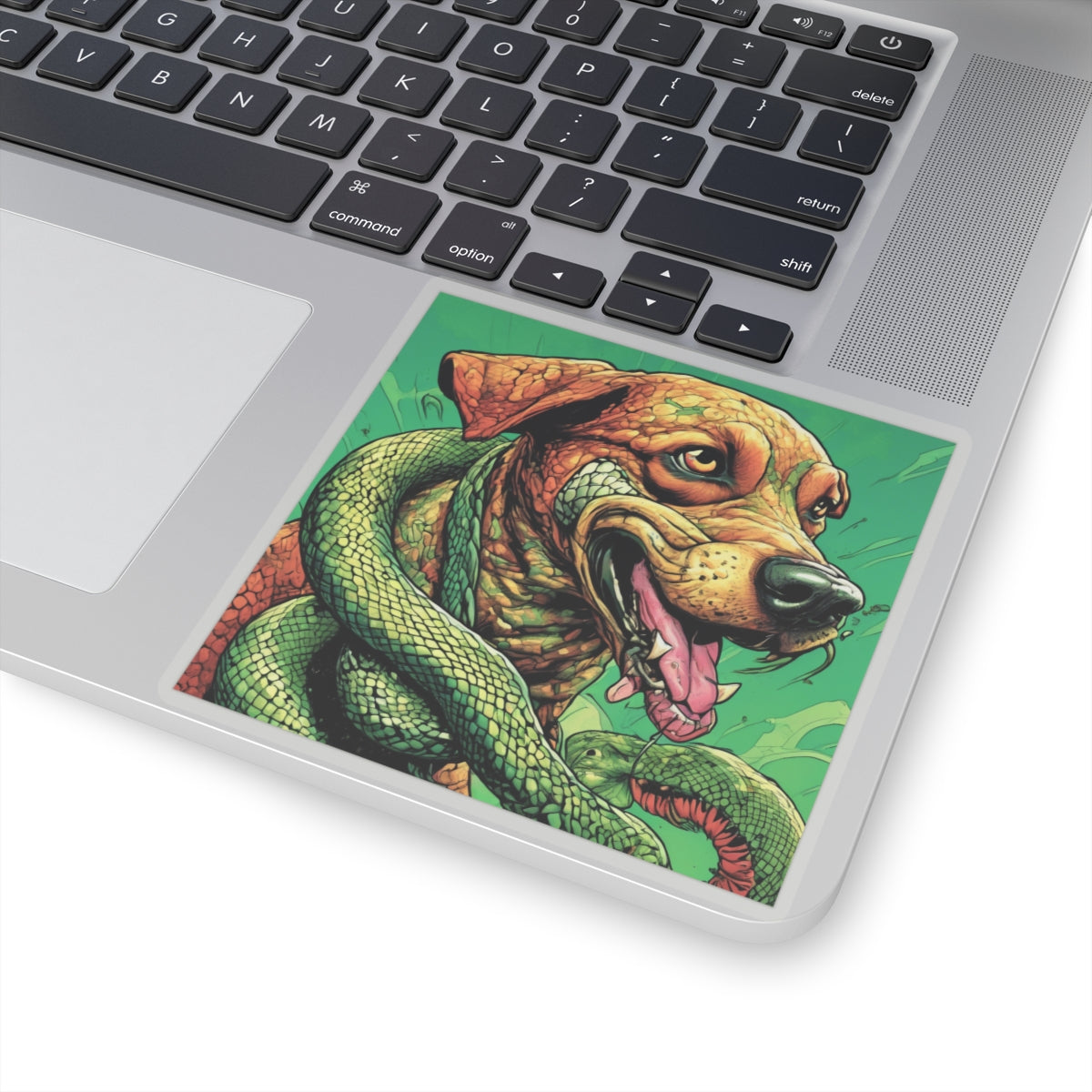 Serpent Guardian Dog Bold Fantasy Creature Sticker