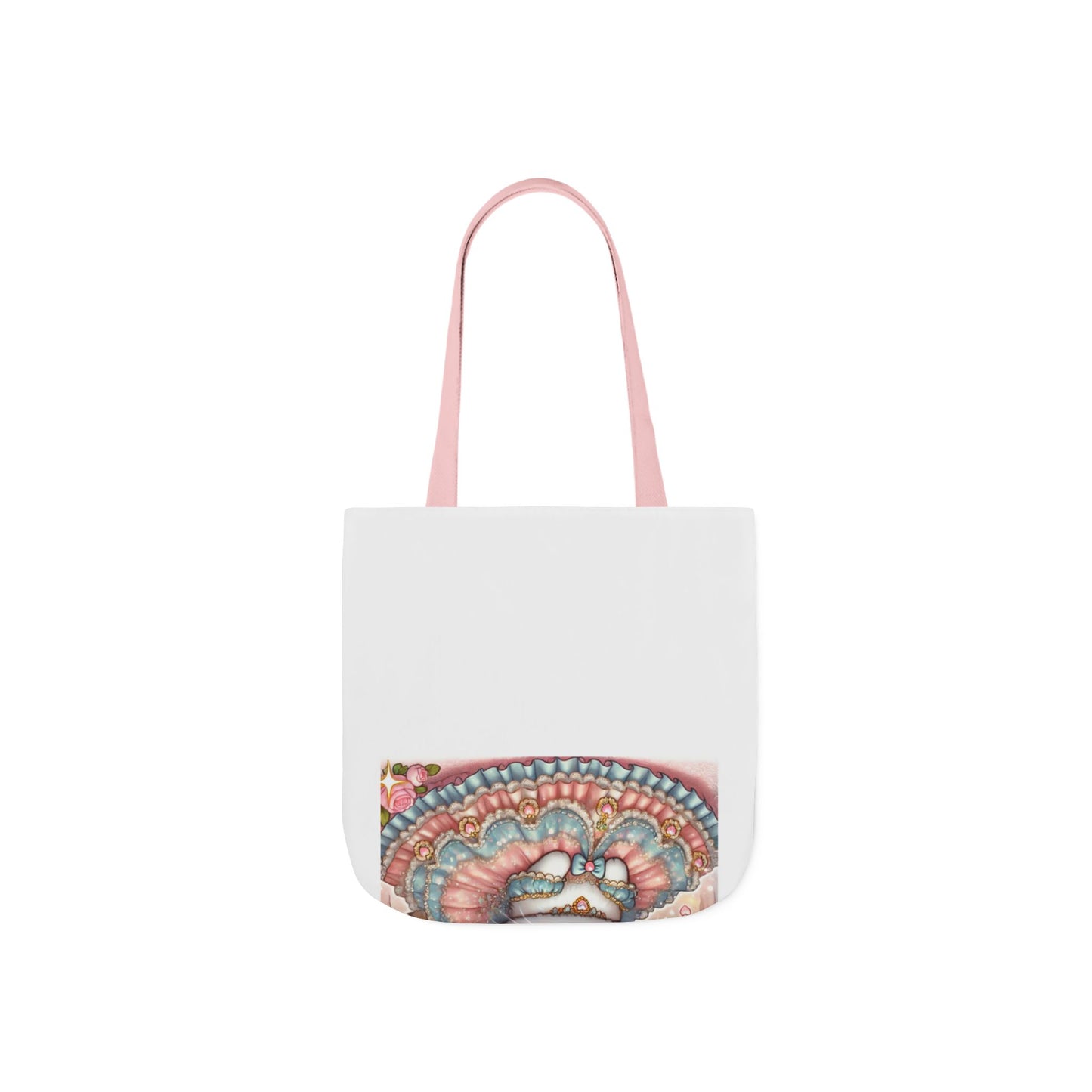 Pastel Princess Calico Cat Fantasy Canvas Tote Bag