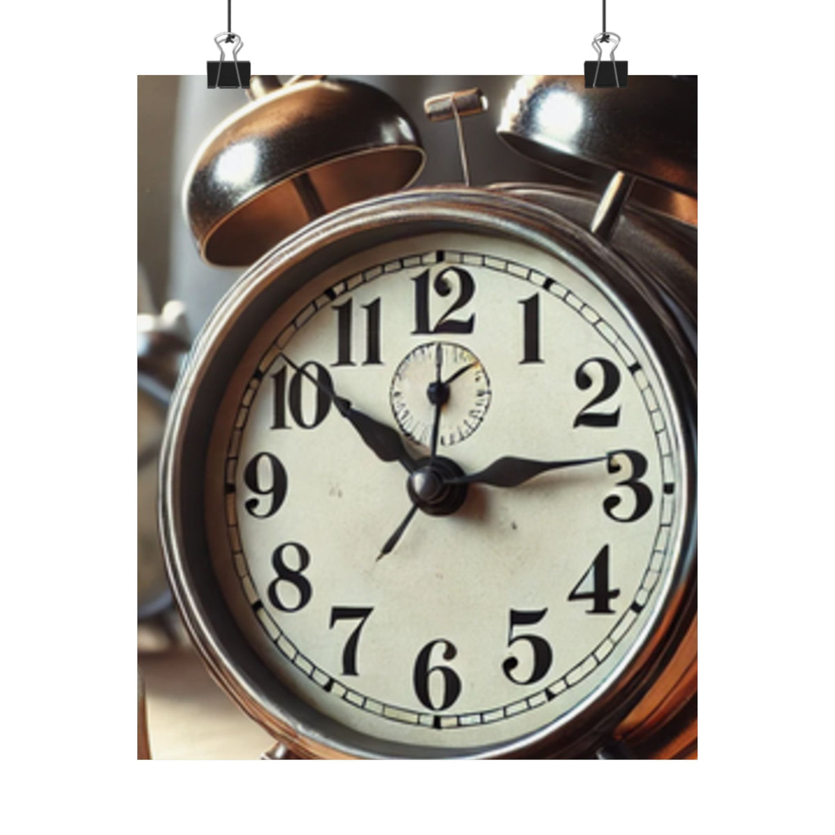 Vintage Alarm Clock Morning Routine Classic Clock Poster
