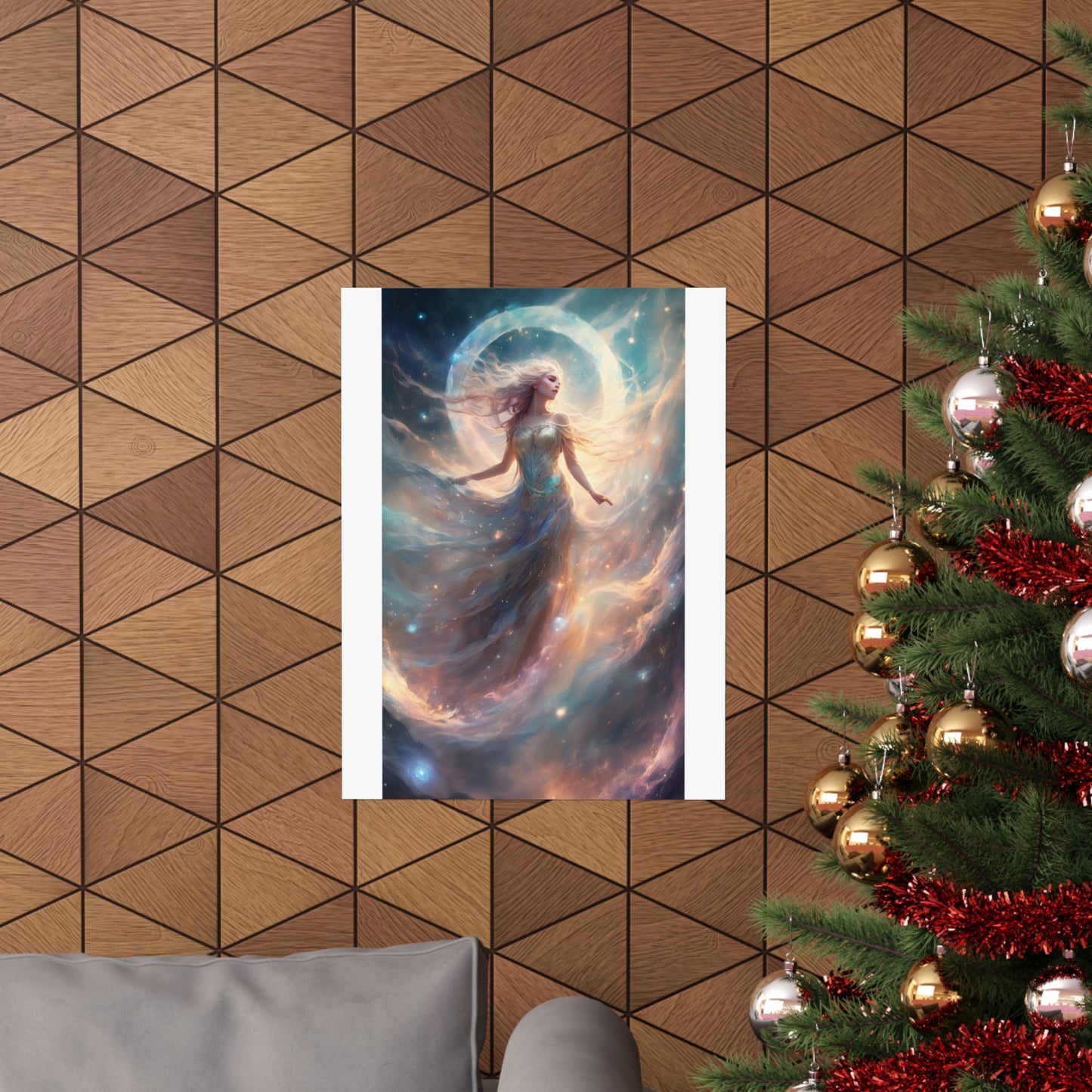 Moonlit Celestial Dancer Fantasy Portrait Poster