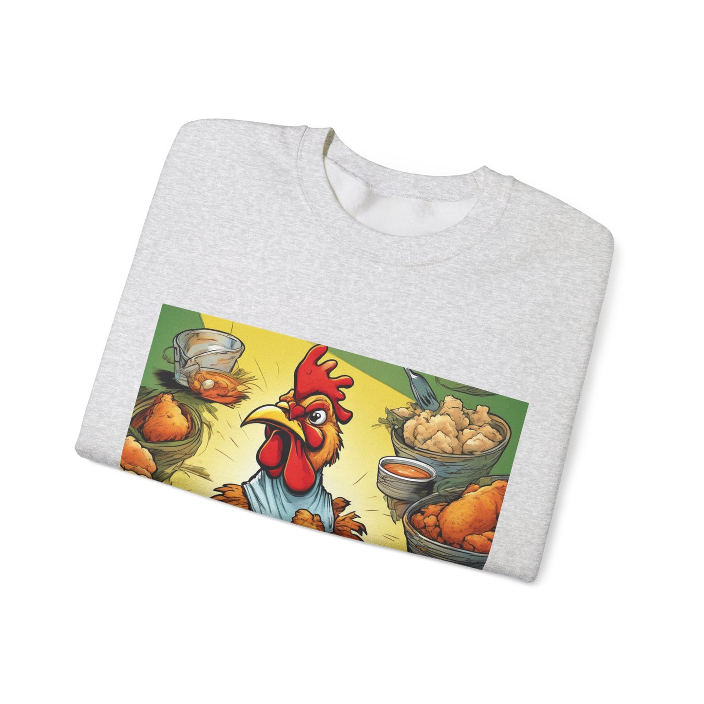Funny Chicken Fried Food Comfort Food Art Sweatshirt