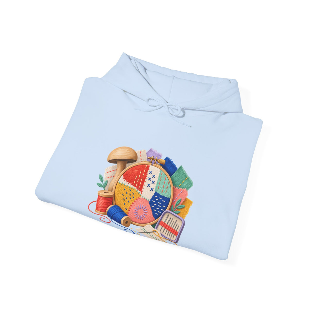 Colorful Visible Mending Workshop Hoodie