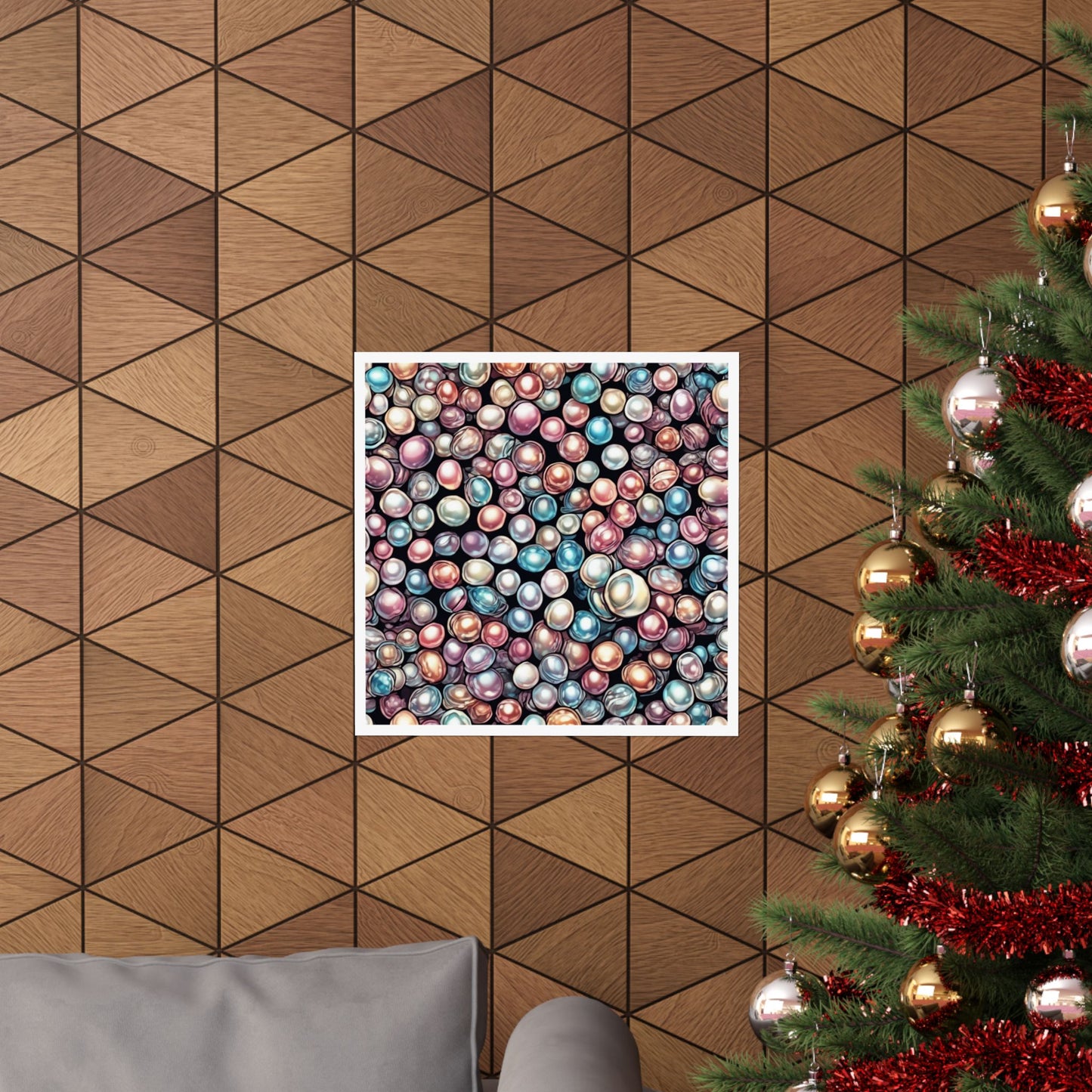 Pearl Bubble Pattern Abstract Gift Art Poster