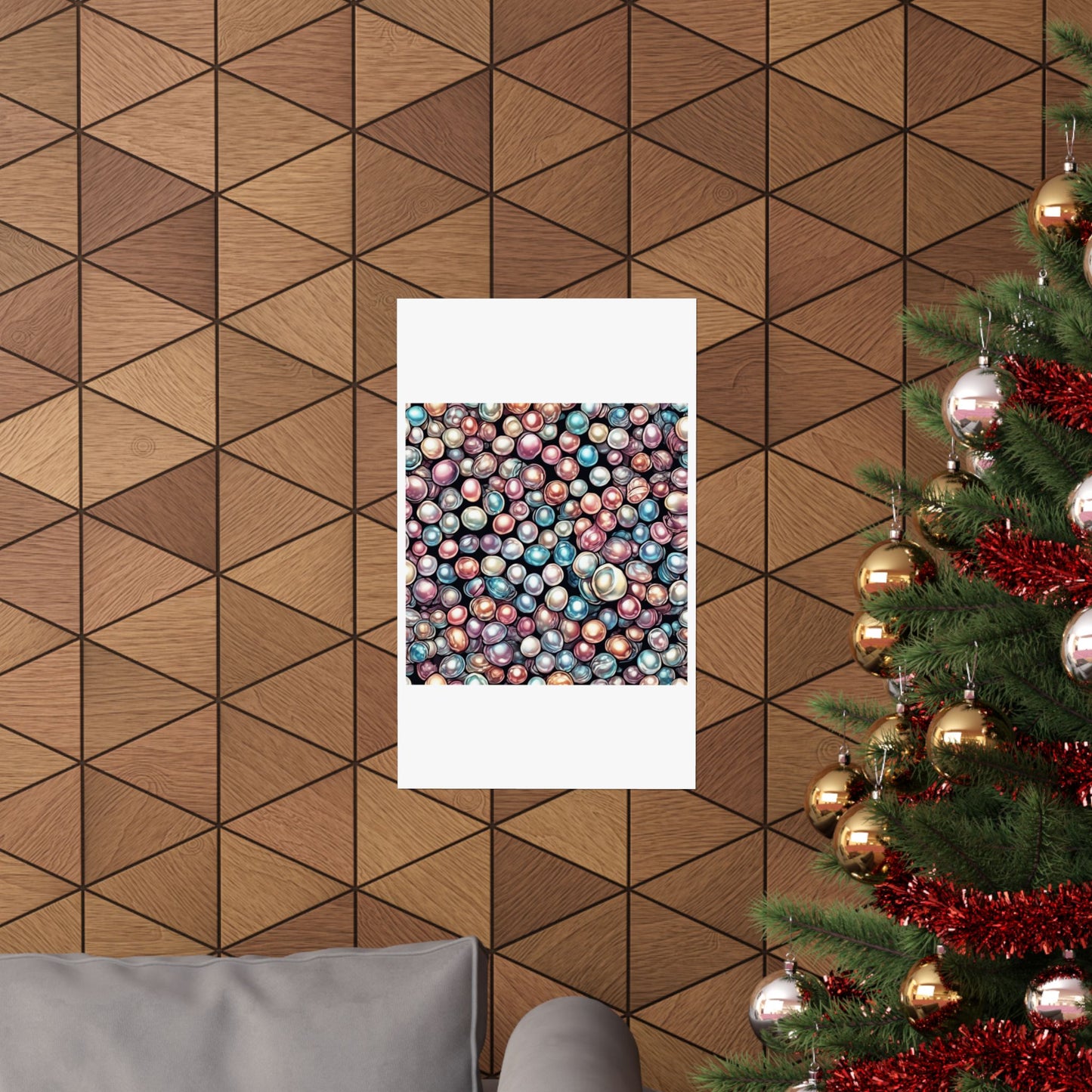 Pearl Bubble Pattern Abstract Gift Art Poster