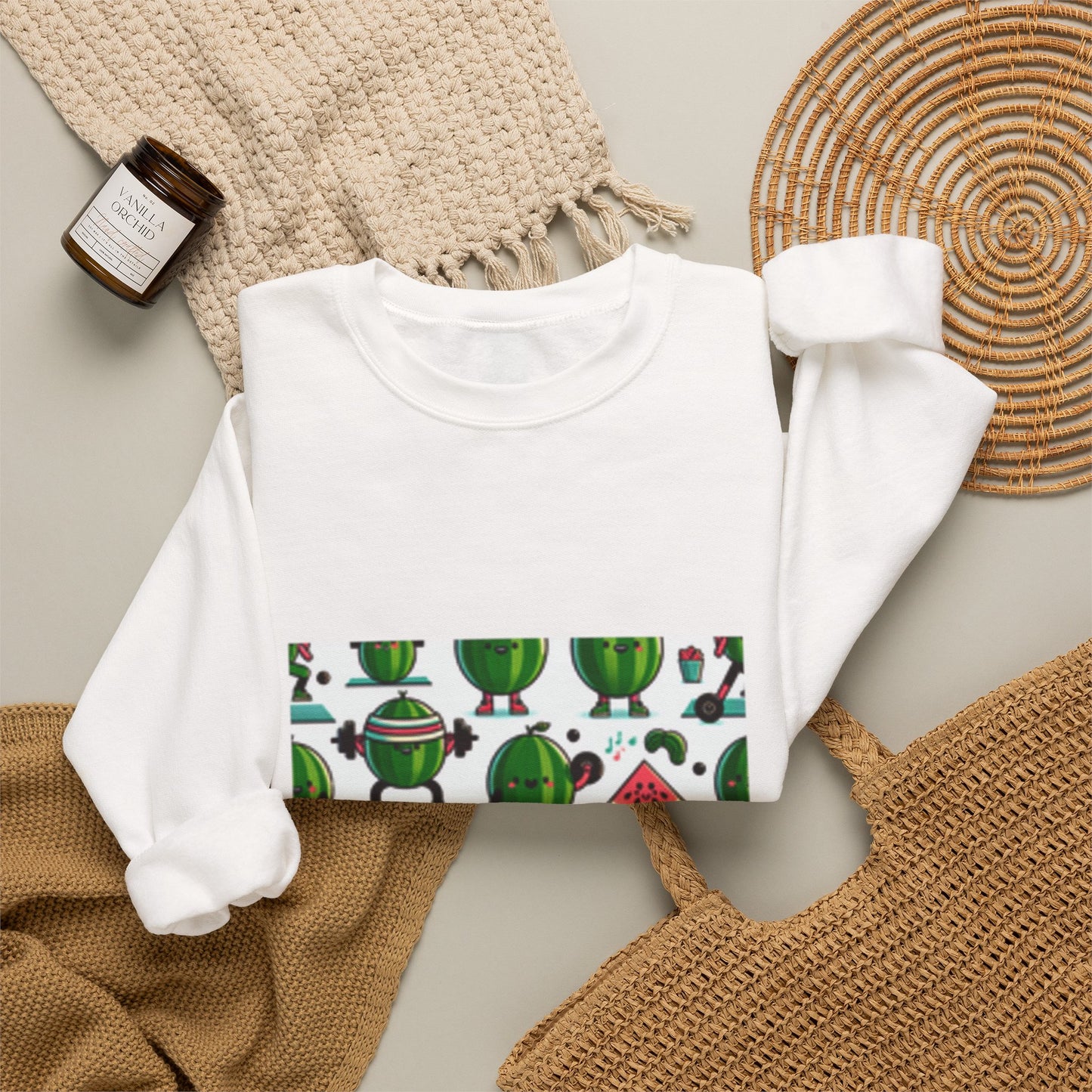 Watermelon Workout Club Cute Food Fitness Sweatshirt
