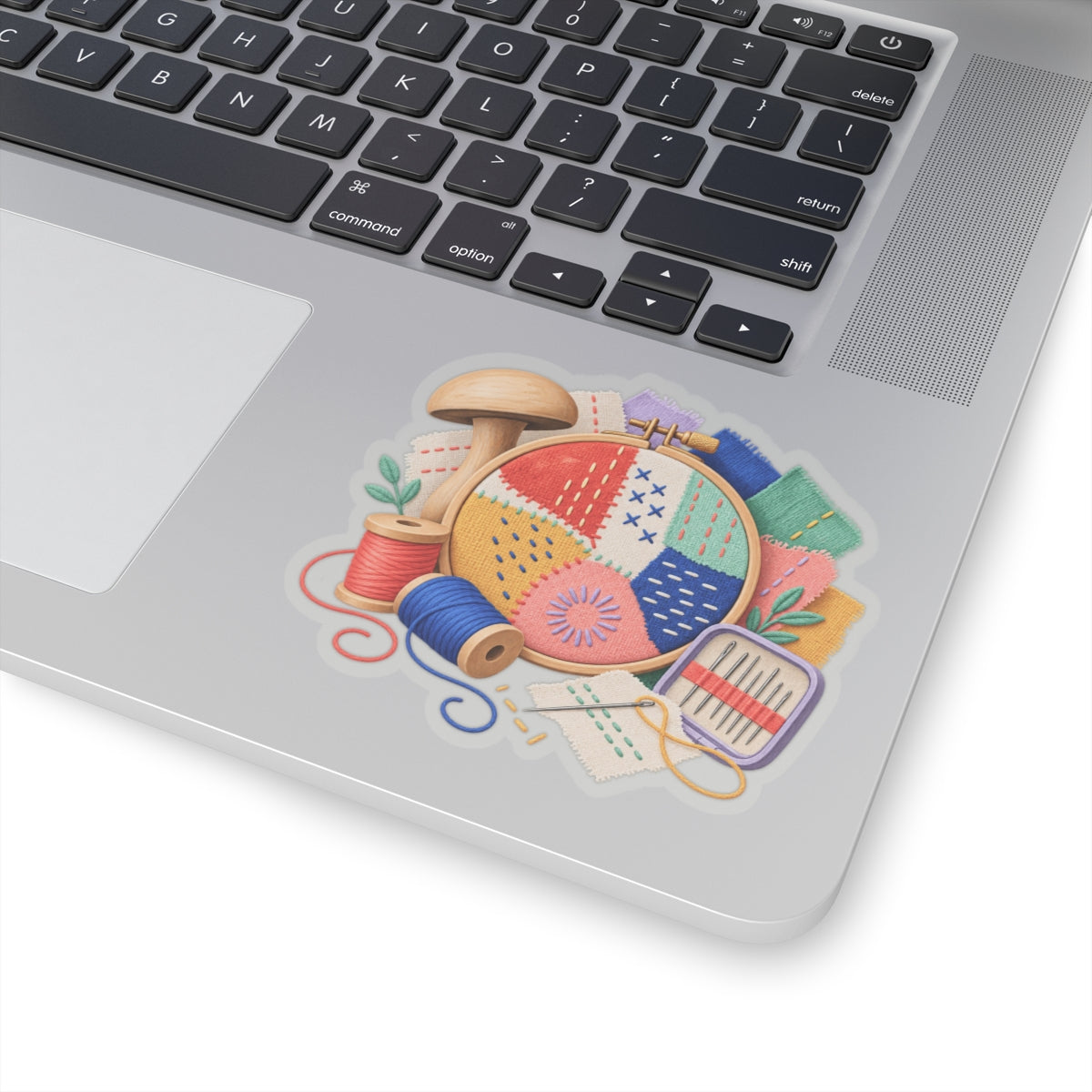 Colorful Visible Mending Workshop Sticker