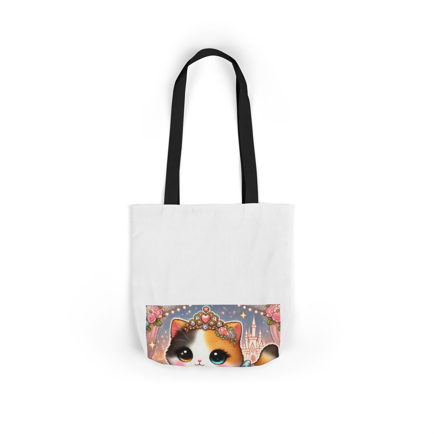 Pastel Princess Calico Cat Fantasy Canvas Tote Bag