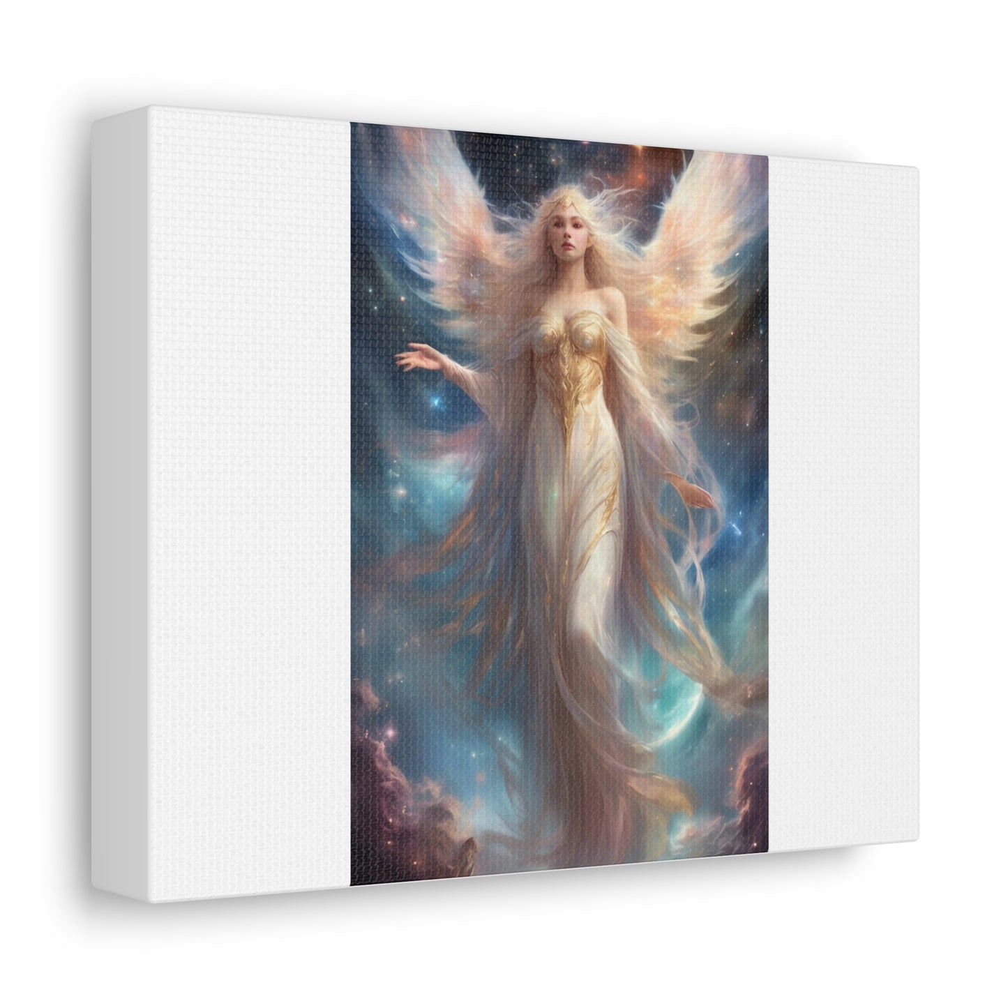 Celestial Winged Heroine Fantasy Portrait Canvas