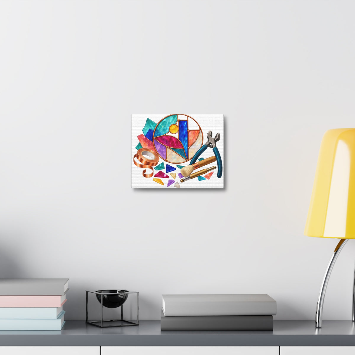 Abstract Stained Glass Suncatcher Workshop Canvas