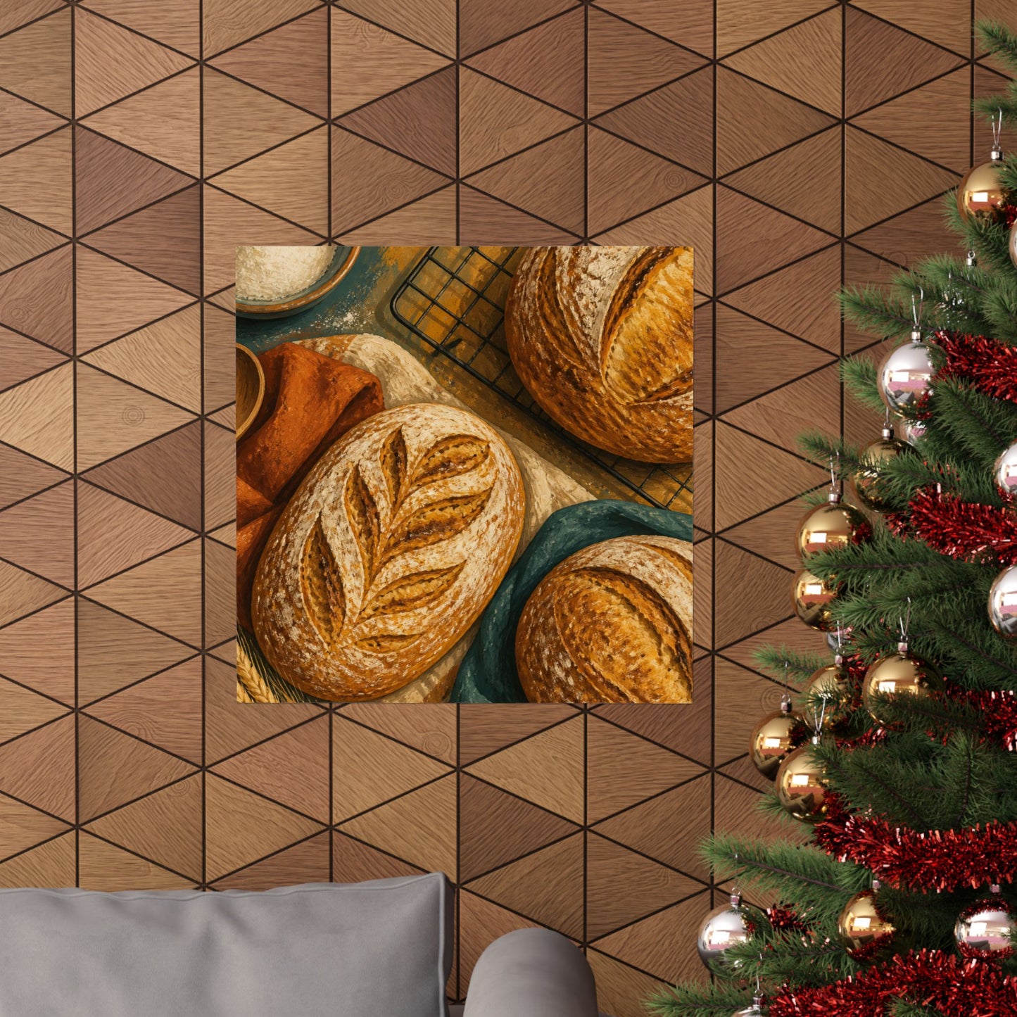 Artisan Bread Baking Still Life Poster