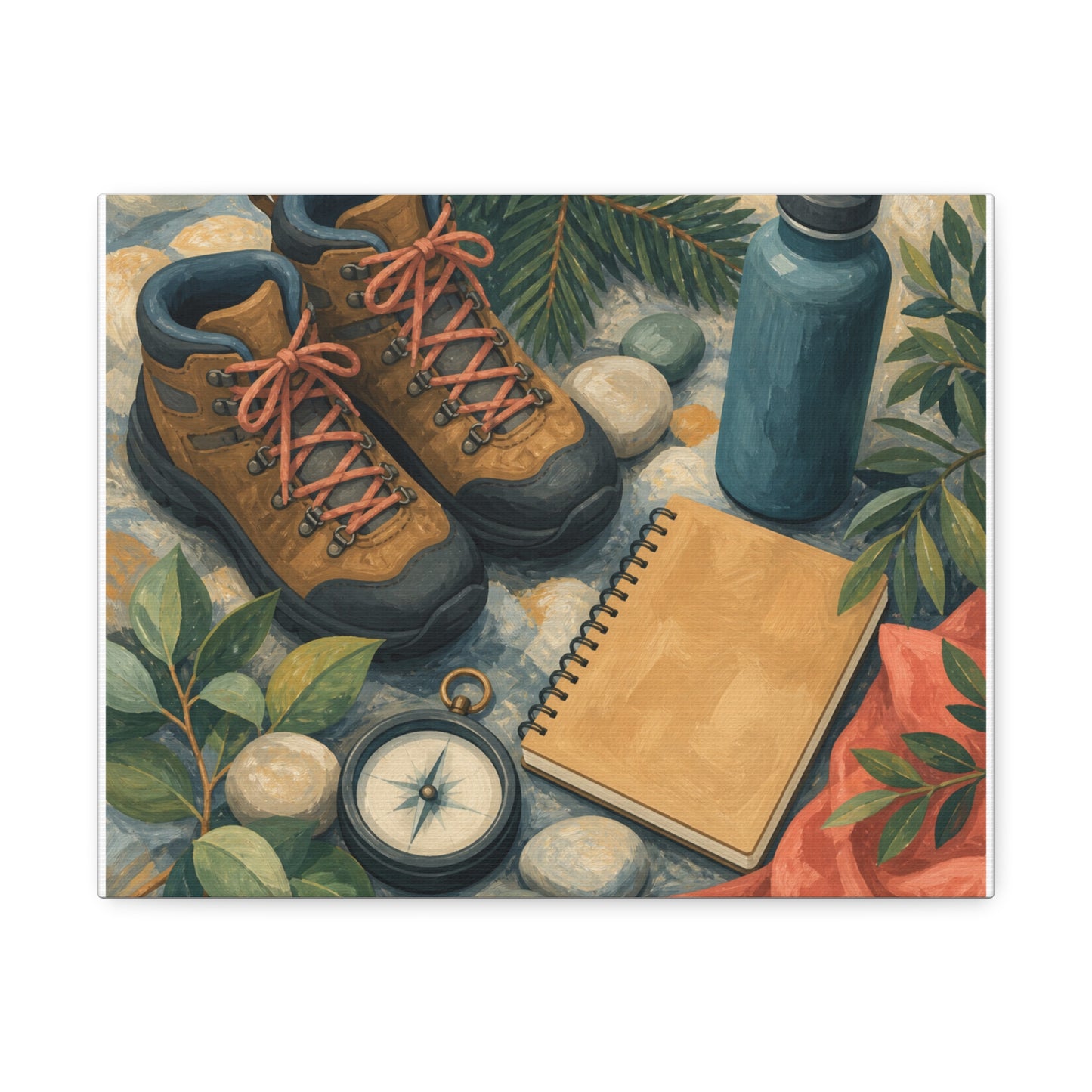 Quiet Hiking Trail Gear Art Canvas Art