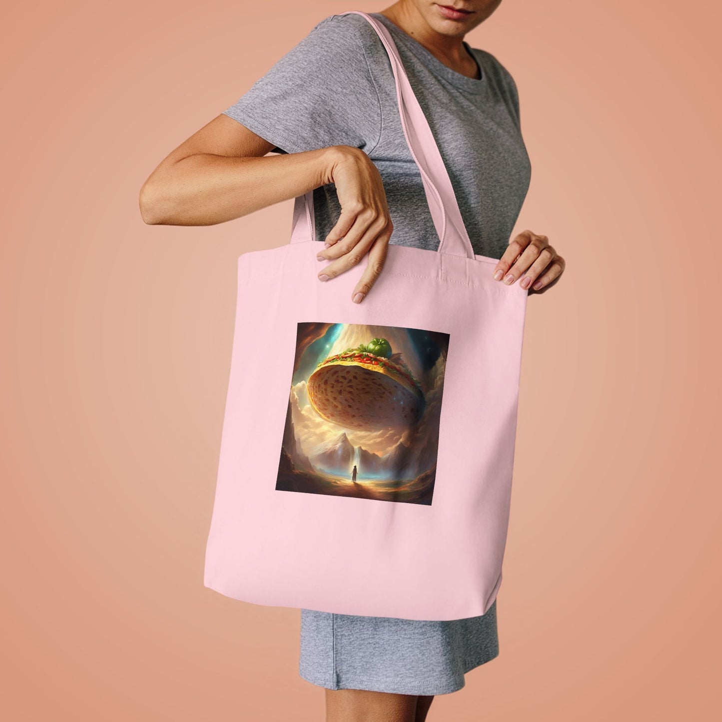 Cosmic Taco UFO Surreal Food Fantasy Art Tote Bag