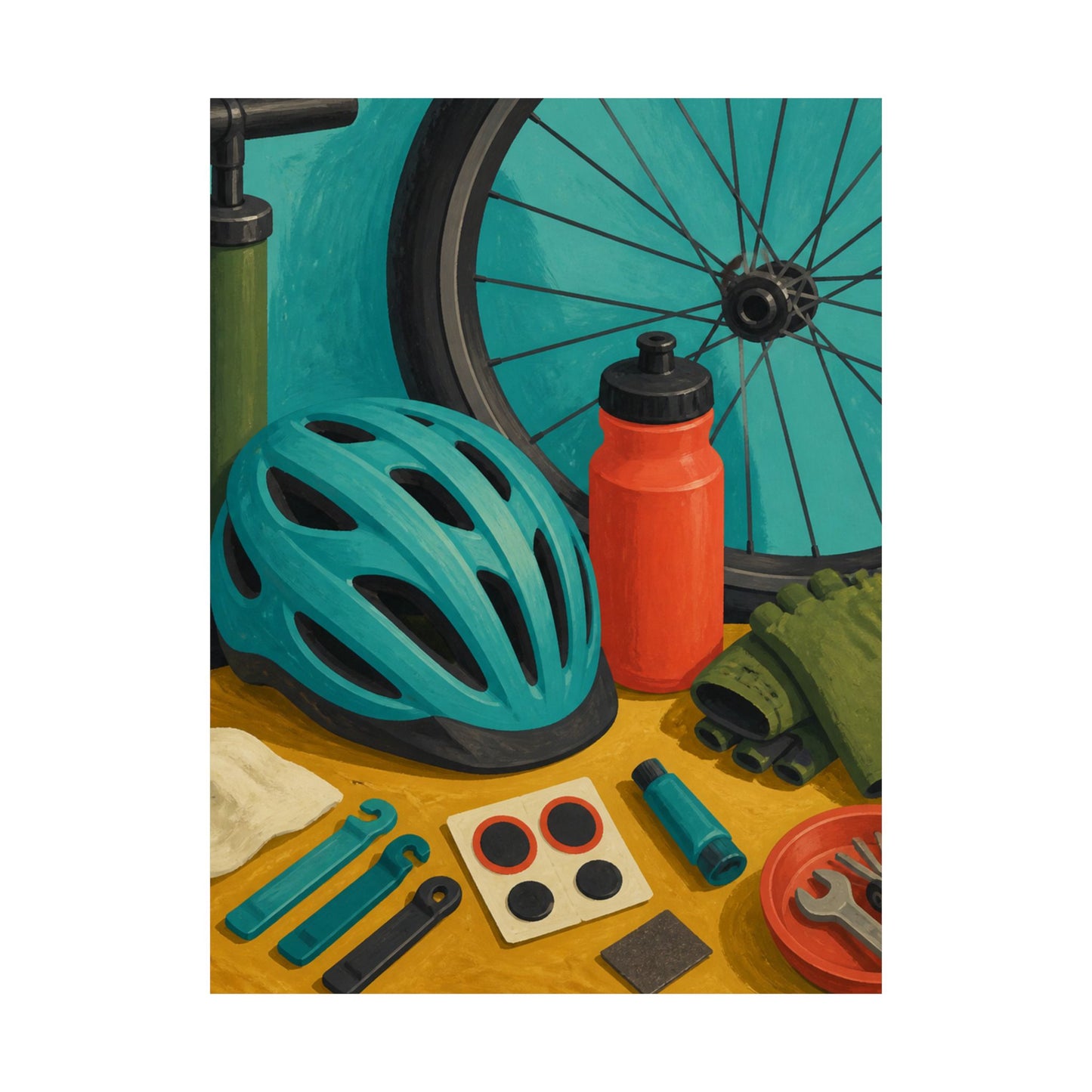 Everyday Bicycle Workshop Art Poster