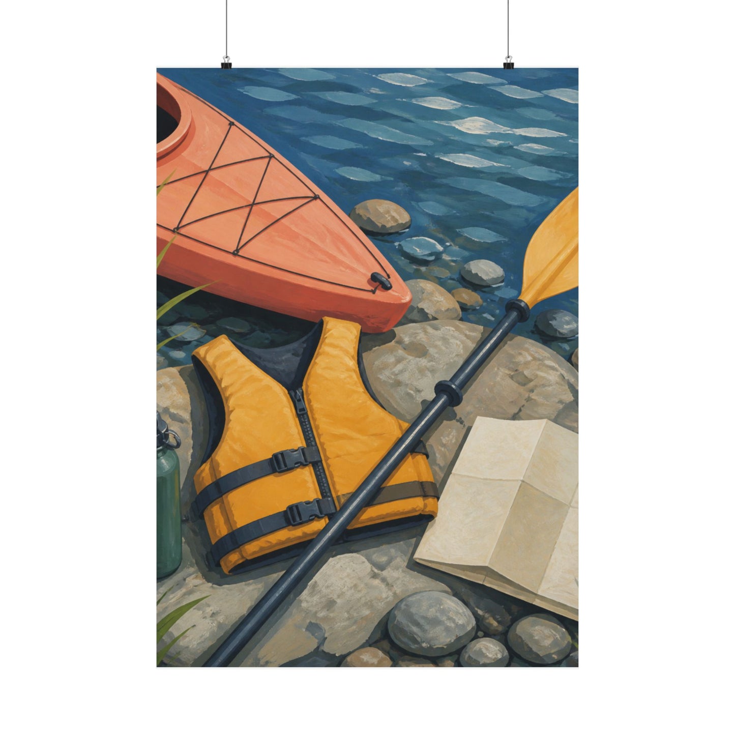 Calm Kayaking Adventure Art Poster
