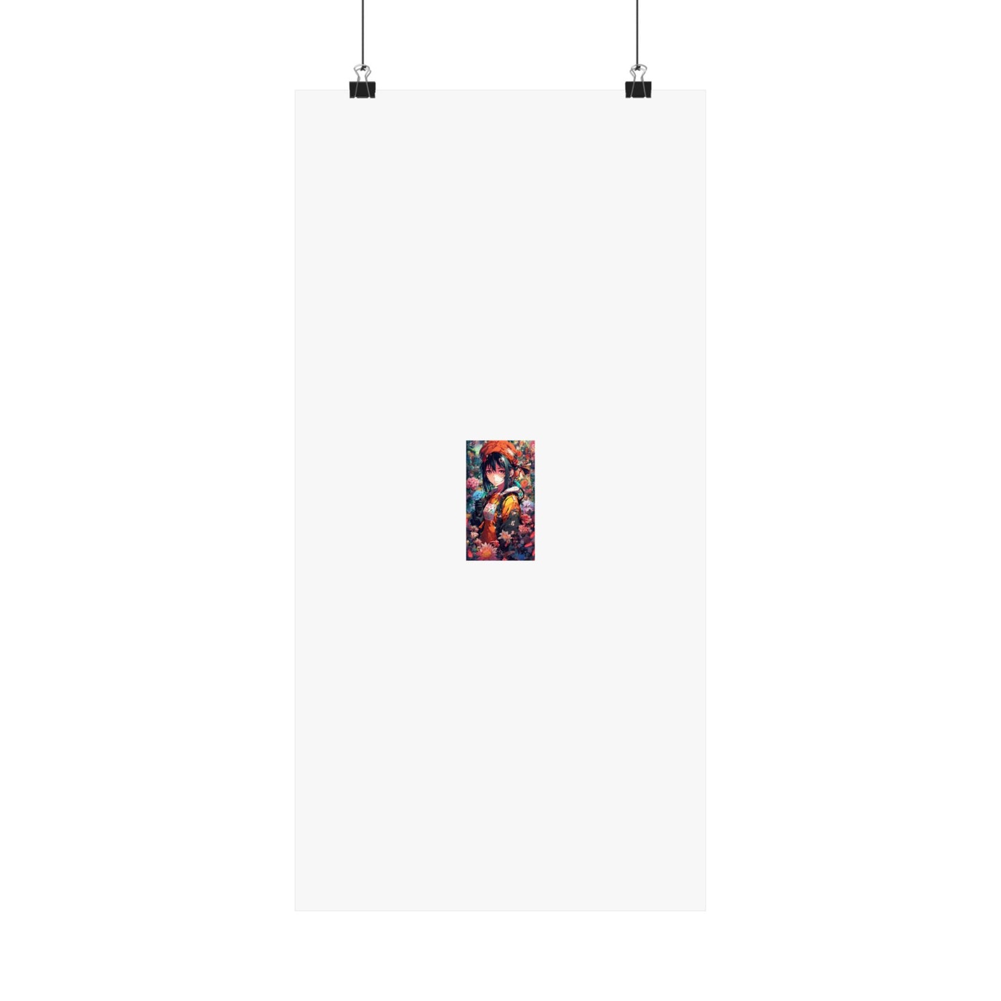 Anime Floral Forest Heroine Portrait Flower Poster Art