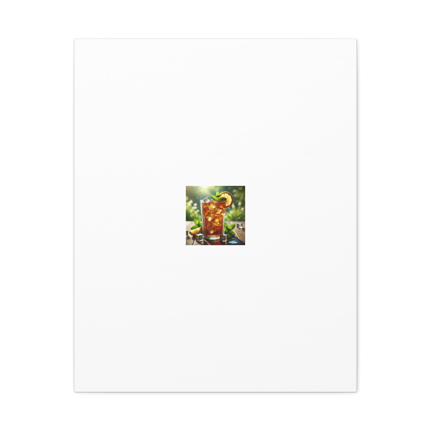Sunlit Iced Tea Lemon Mint Kitchen Drink Canvas Wall Art