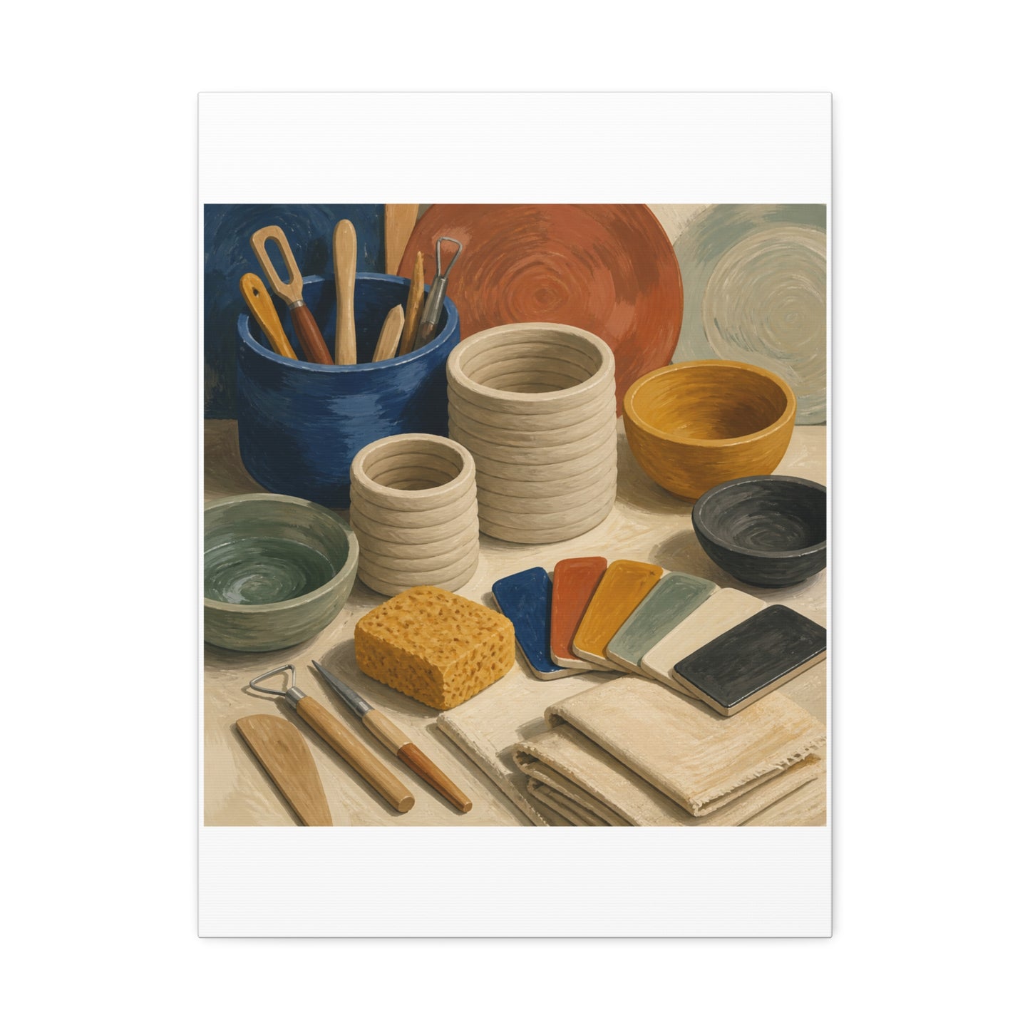 Handbuilt Ceramics Studio Art Canvas Art
