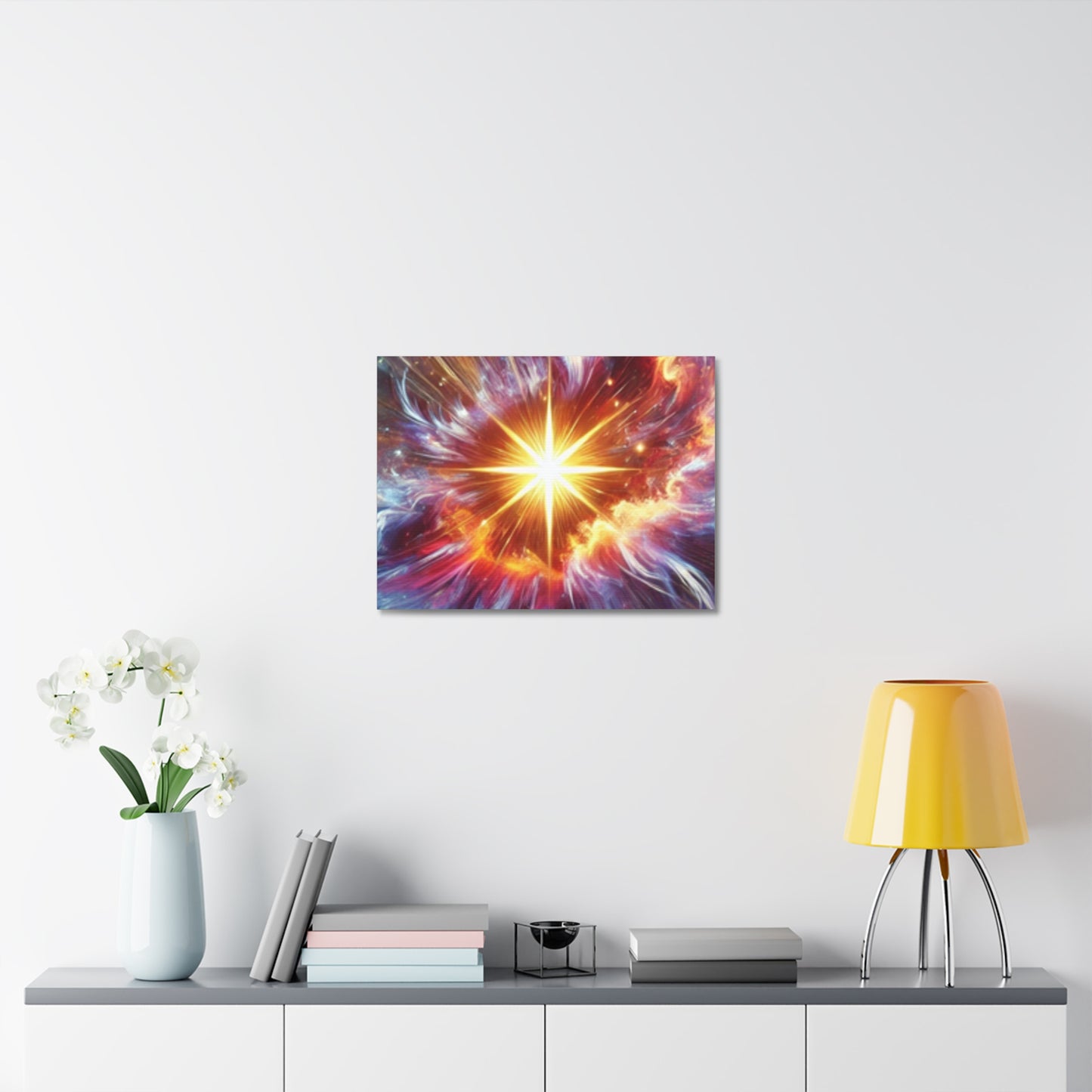 Cosmic Starburst Energy Abstract Space Canvas Wall Art Gift
