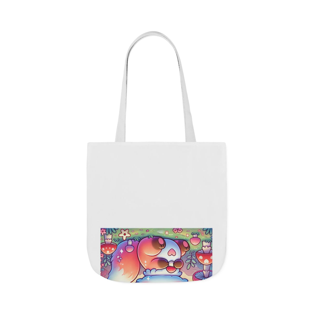 Pastel Woodland Fox Mushroom Kawaii Canvas Tote Bag