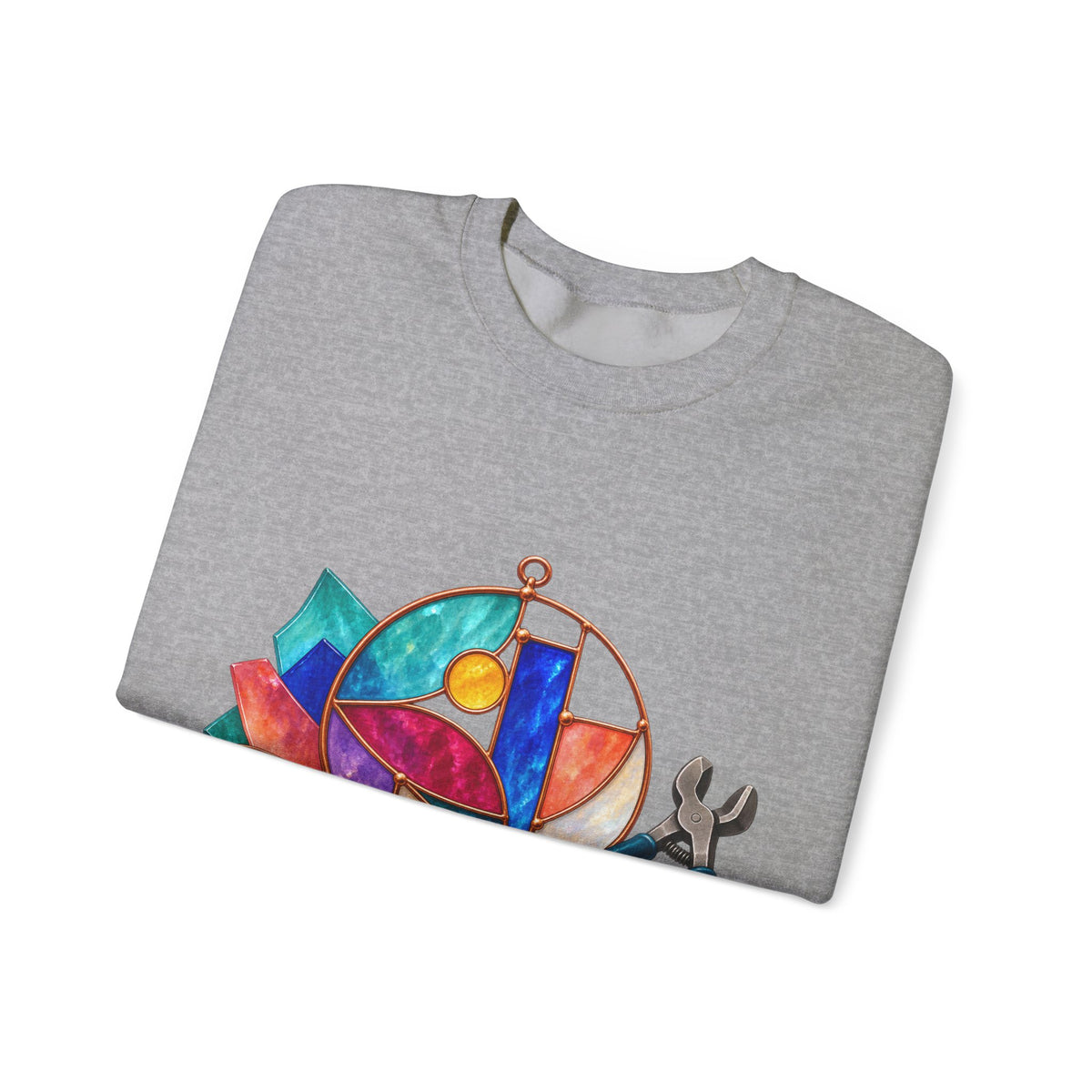 Abstract Stained Glass Suncatcher Workshop Sweatshirt