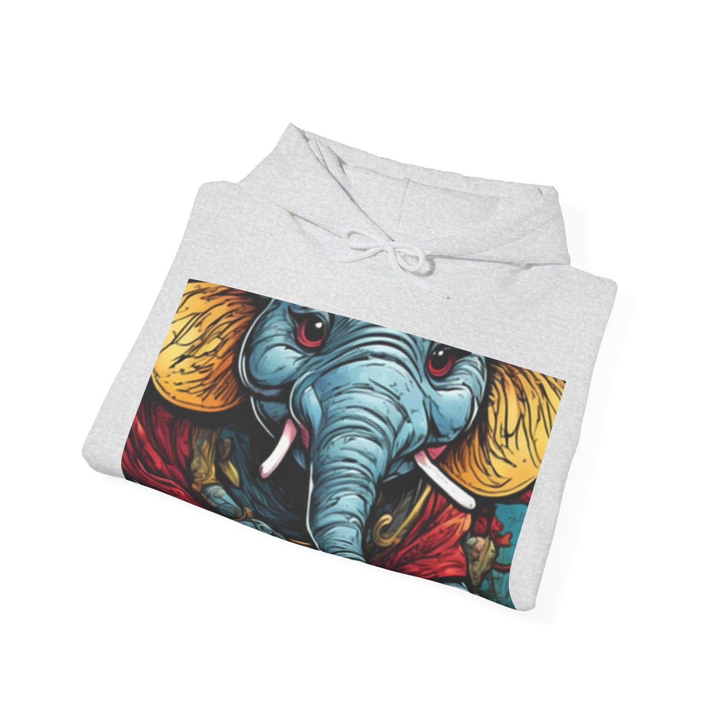 Colorful Elephant Garden Parade Wildlife Animal Art Hoodie