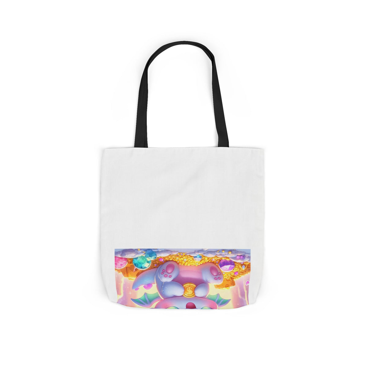 Pastel Treasure Dragon Kawaii Fantasy Canvas Tote Bag