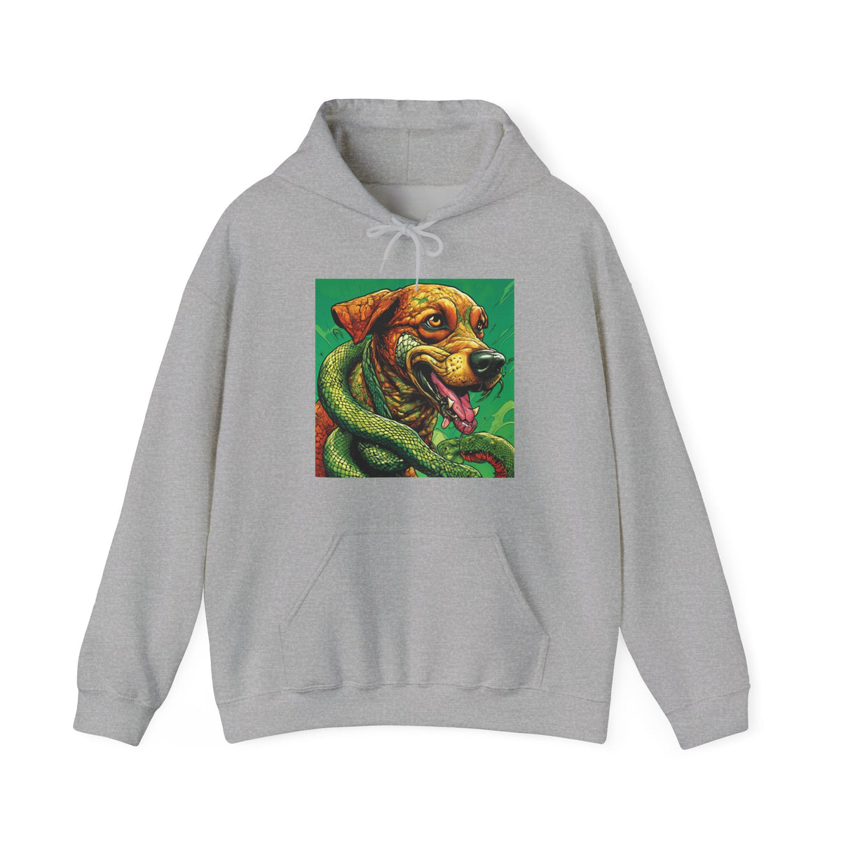 Serpent Guardian Dog Bold Fantasy Creature Art Hoodie