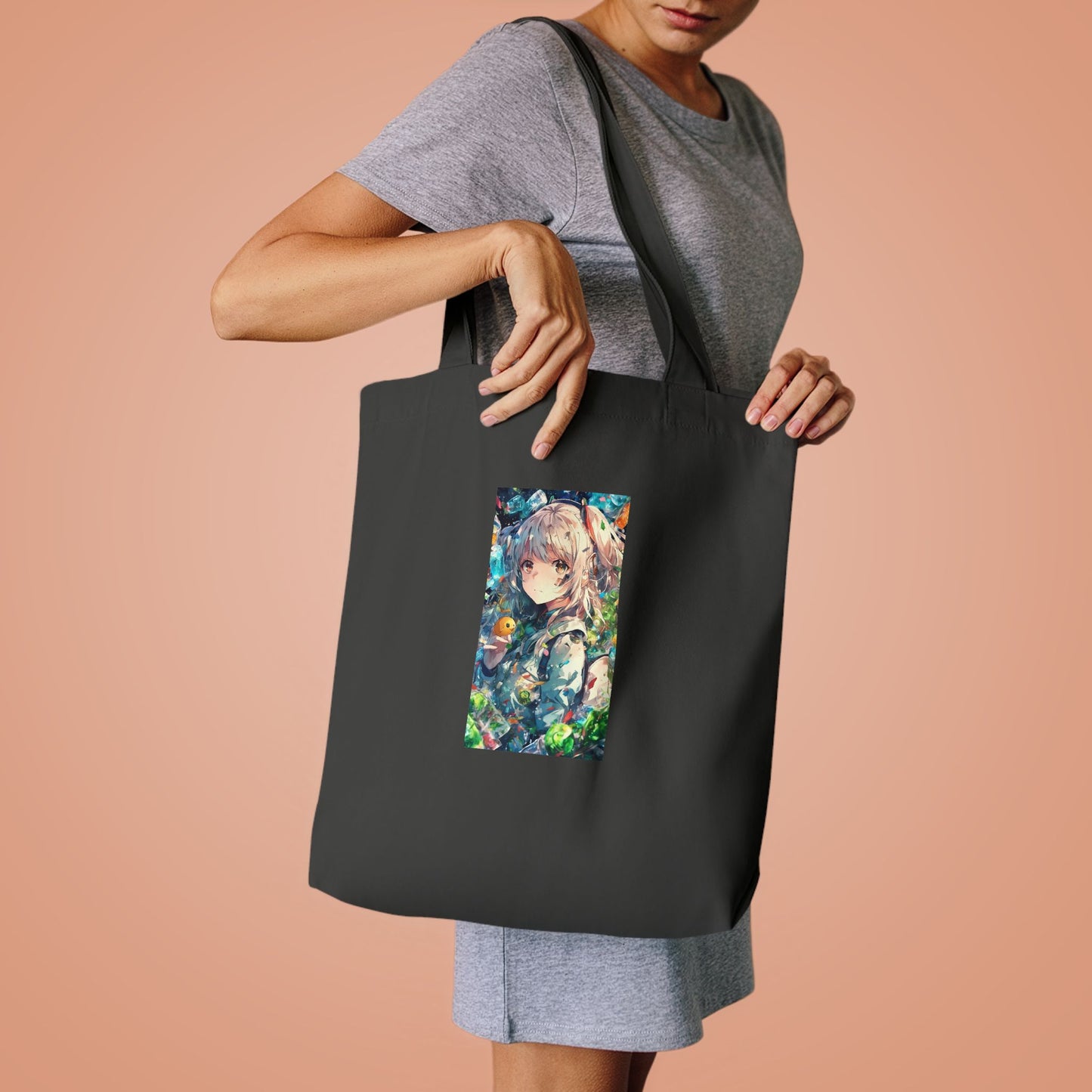 Crystal Bottle Anime Portrait Eco Style Tote Bag